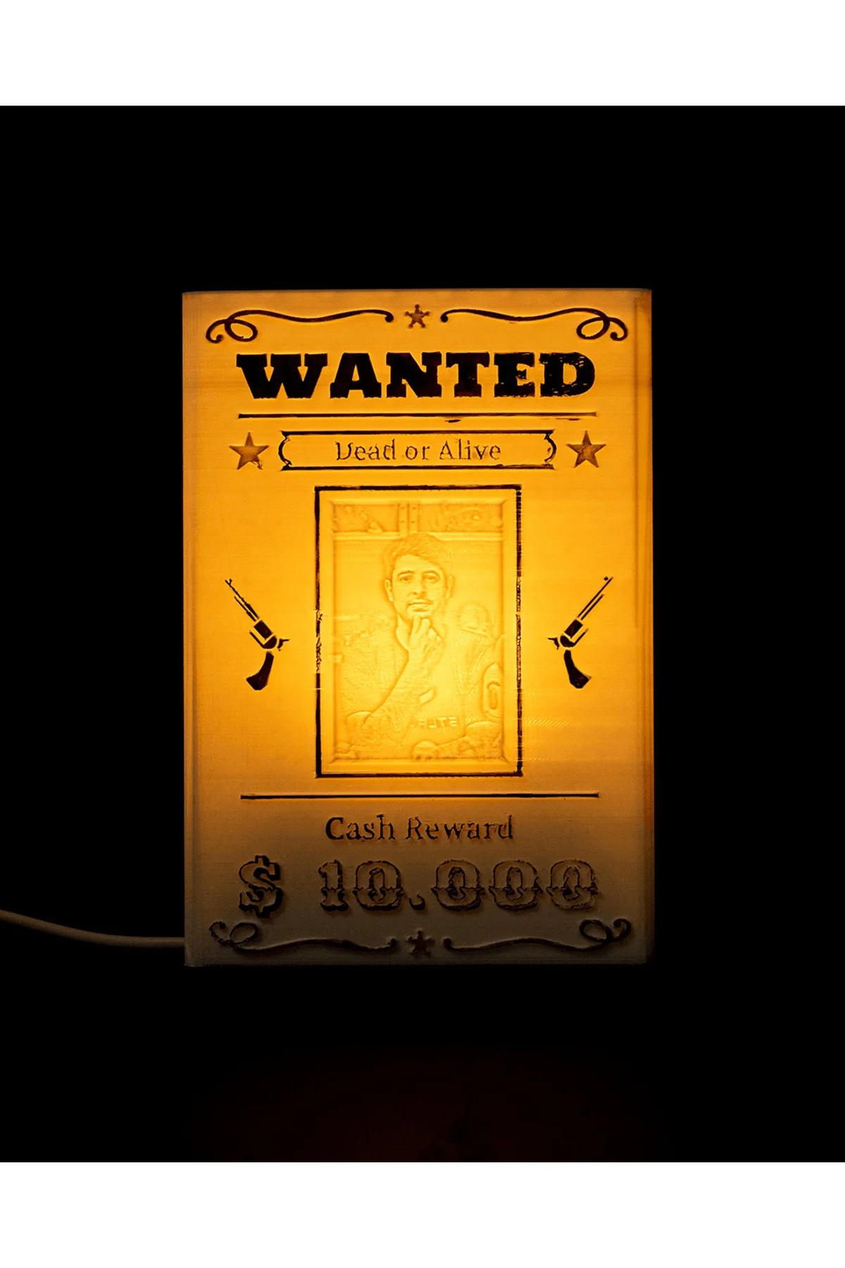 Kişiye Özel İsimli Fotoğraflı Işıklı Wanted Tabela Dekoru Western Işıklı Aranıyor Dekoru Fiyatı, Yorumları ve Özellikleri