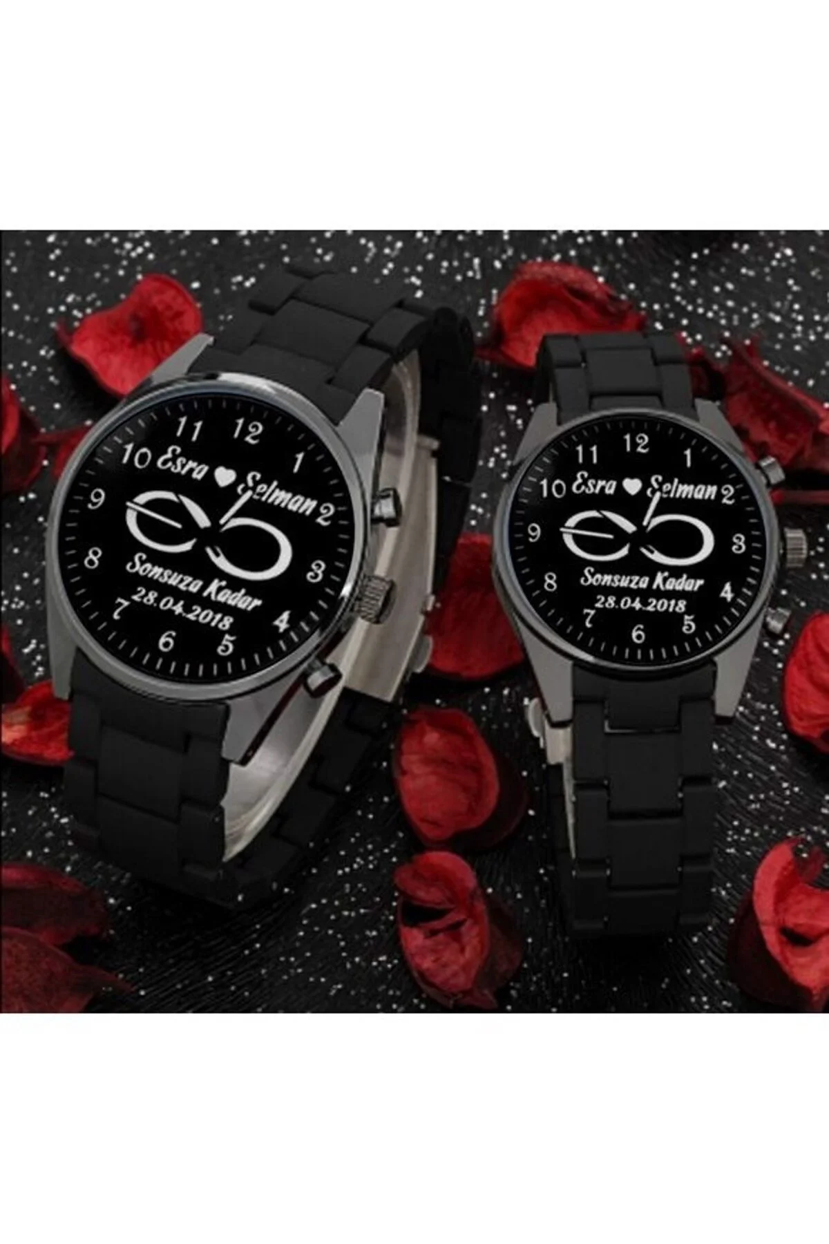 Kişiye Özel İsimli Kol Saati Sevgili Saatleri Çift Saatle