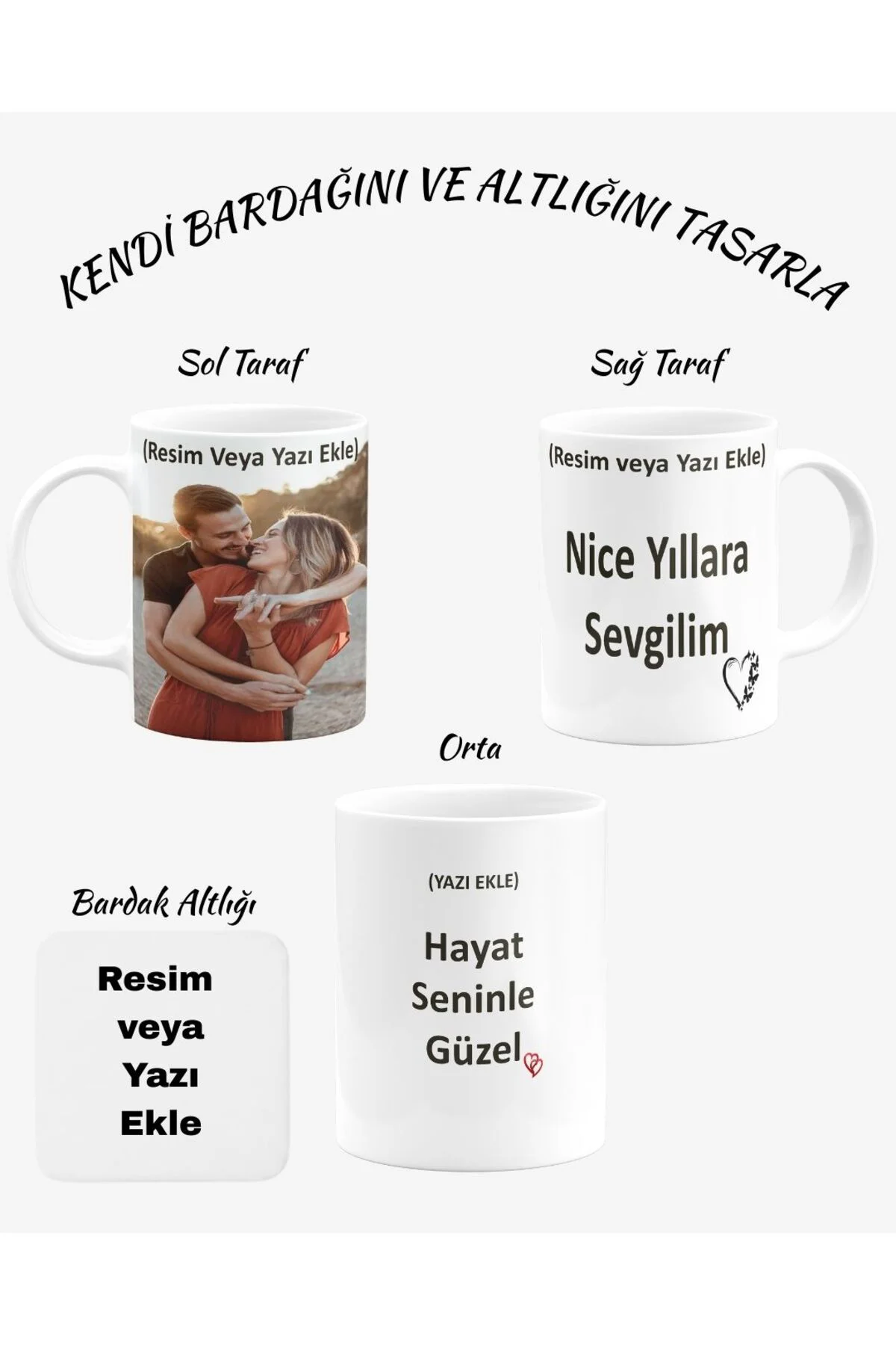 Kişiye Özel İsimli Ve Fotoğraf Baskılı Porselen Kupa Bardak - Hed Kişiye Özel İsimli Ve Fotoğraf Baskılı Porselen Kupa Bardak - Hed