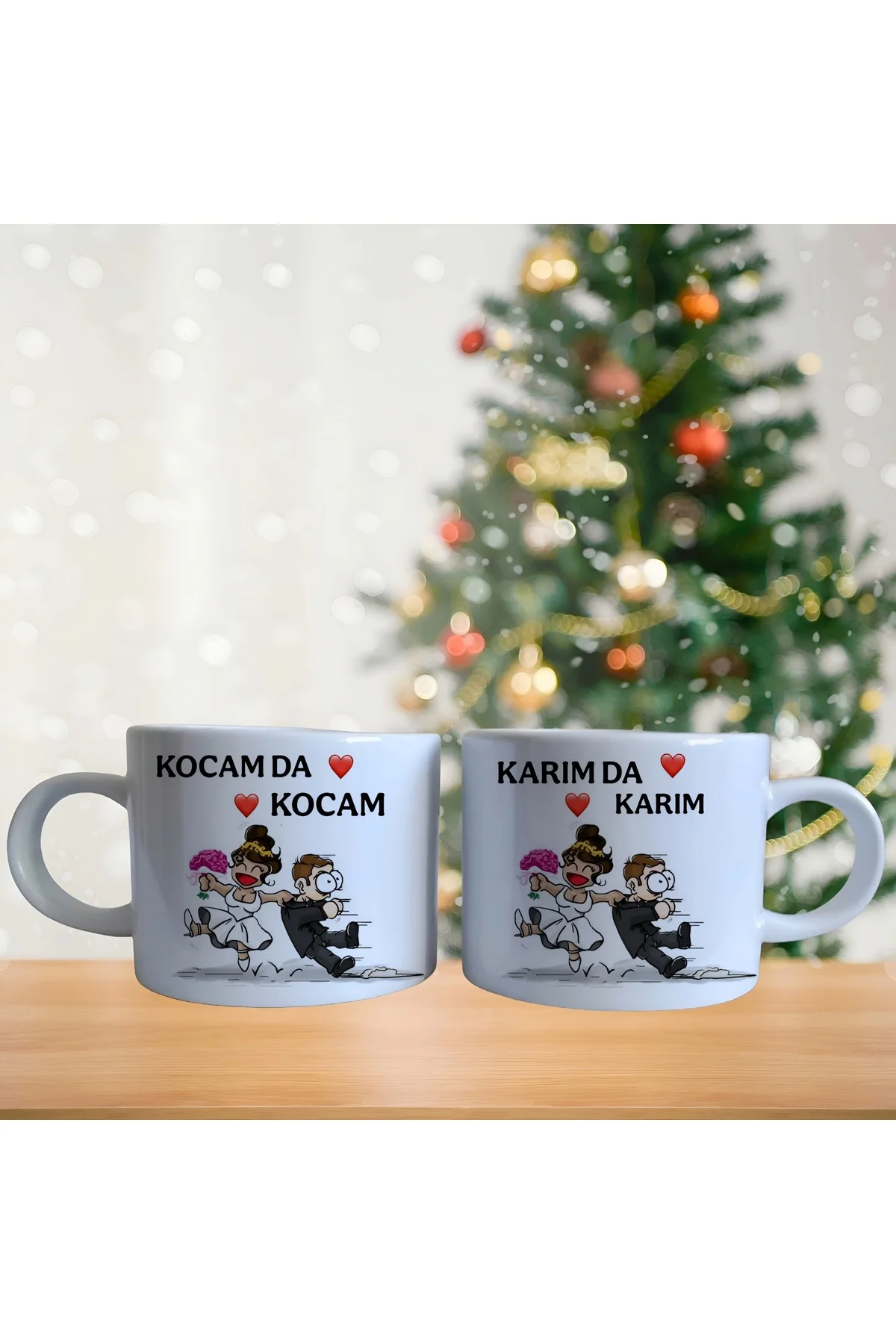 Kişiye Özel Karım Kocam Kahve Fincan Takımı 007
