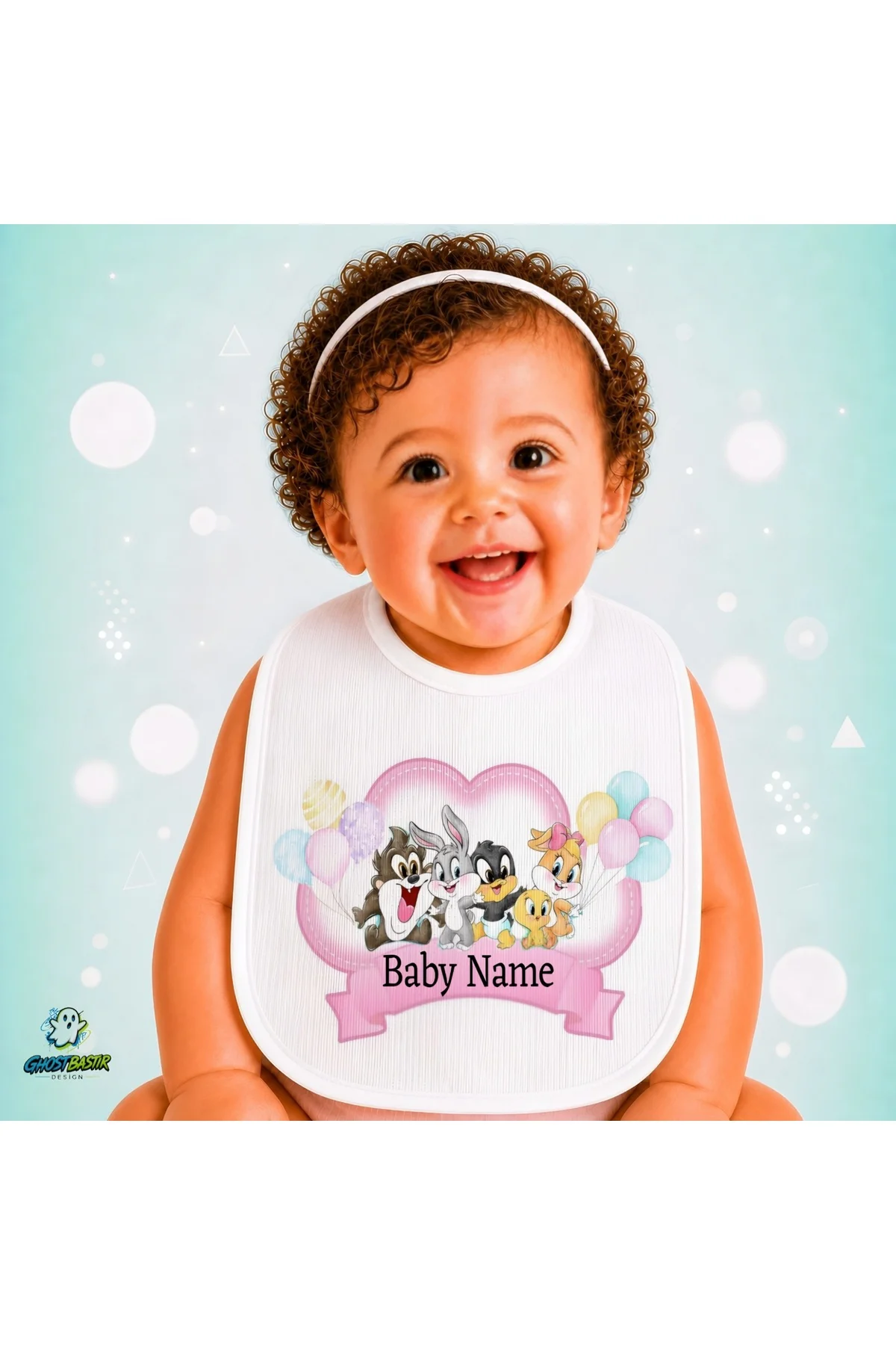 Kişiye Özel Looney Tunes Keten Bebek Mama Önlüğü – Yumuşak, Emici, Yıkanabilir, Özel Tasarım P089