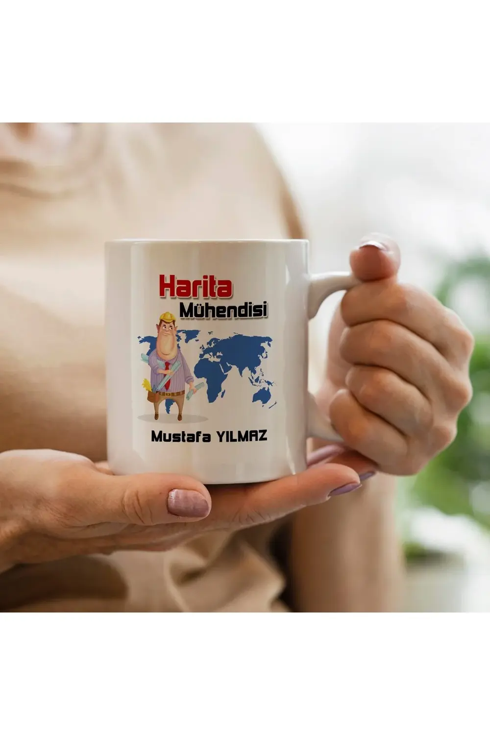 Kişiye Özel Meslek Harita Mühendisi Kupa Bardak