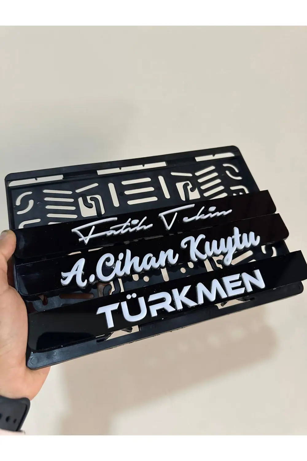 Kişiye Özel Motor Plakalık Kabartmalı Pleksi Lüx