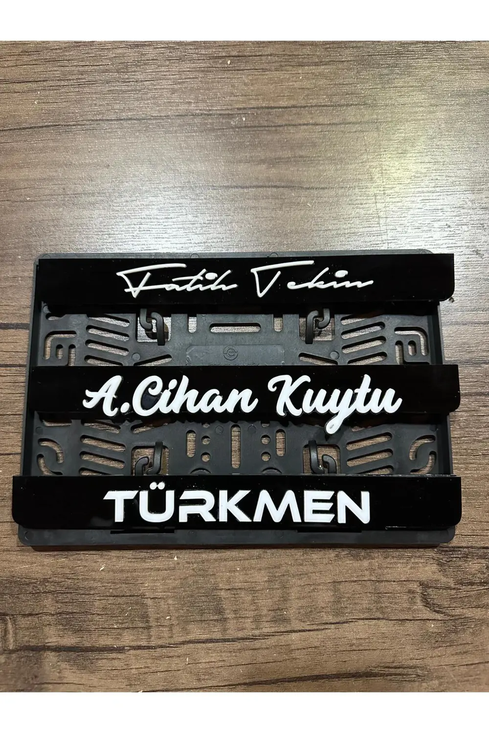 Kişiye Özel Motor Plakalık Kabartmalı Pleksi Lüx