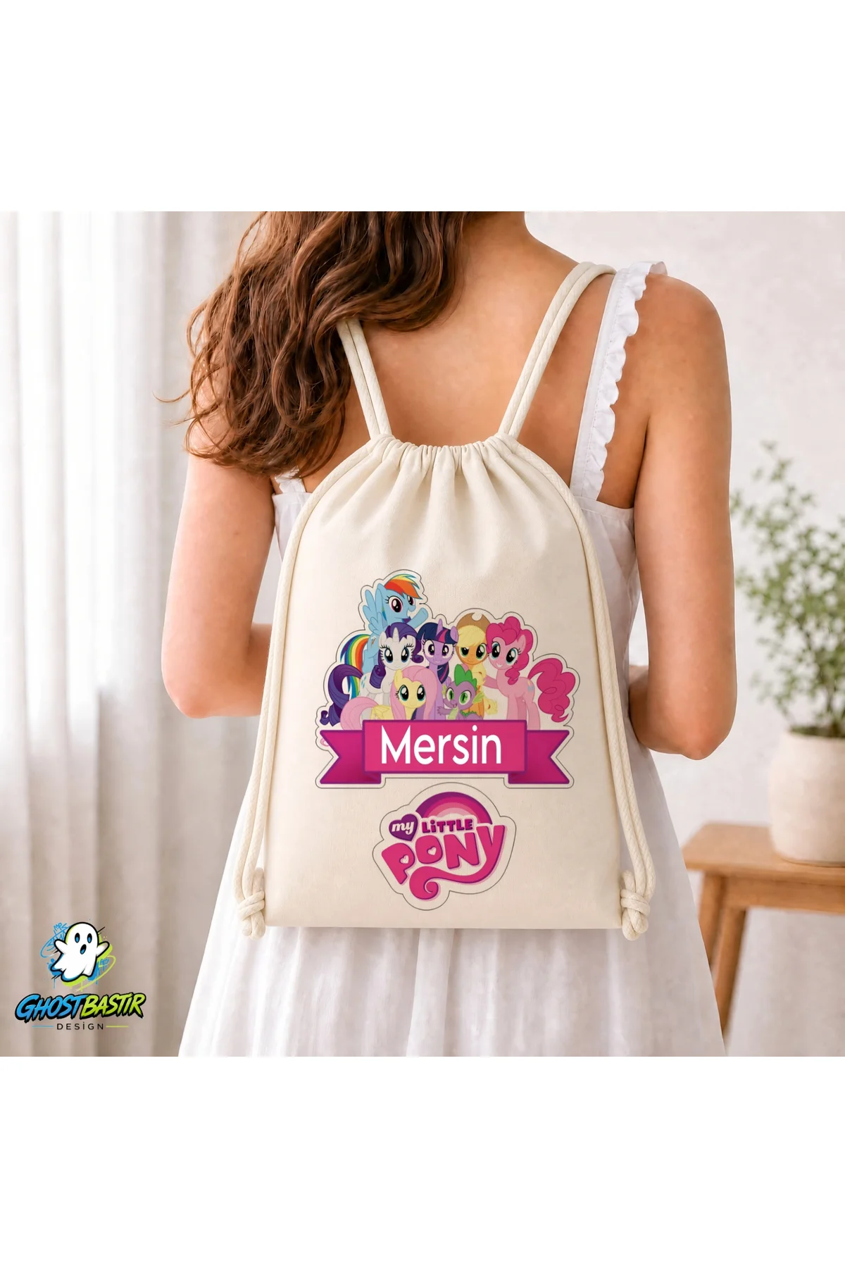 Kişiye Özel My Little Pony Büzgülü Keten Çanta C158 Fiyatı, Yorumları ve Özellikleri