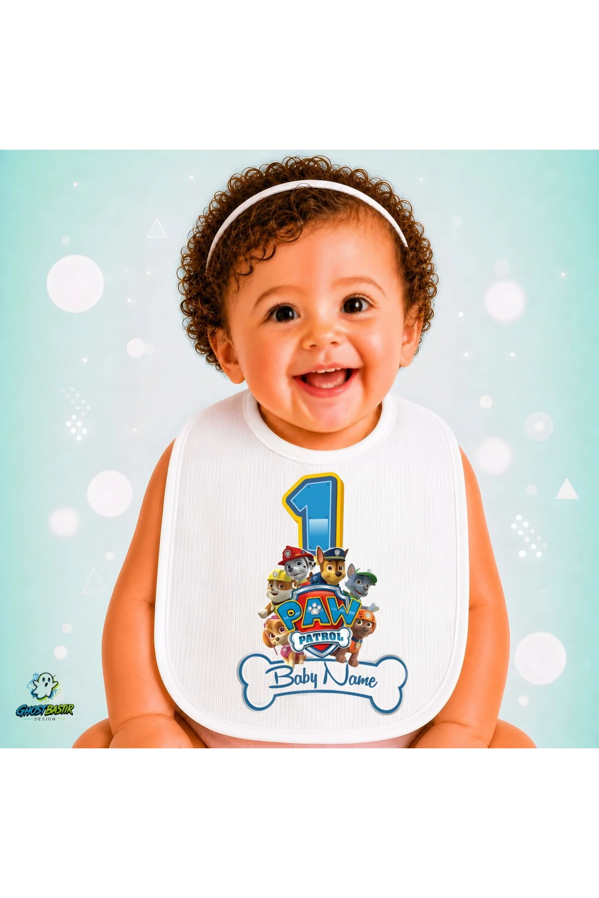 Kişiye Özel Paw Patrol Keten Bebek Mama Önlüğü – Yumuşak, Emici, Yıkanabilir, Özel Tasarım P100