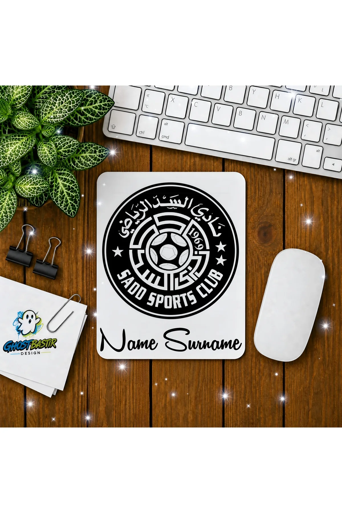 Kişiye Özel Sadd Sports Club Baskılı Oyuncu Mousepad 0166