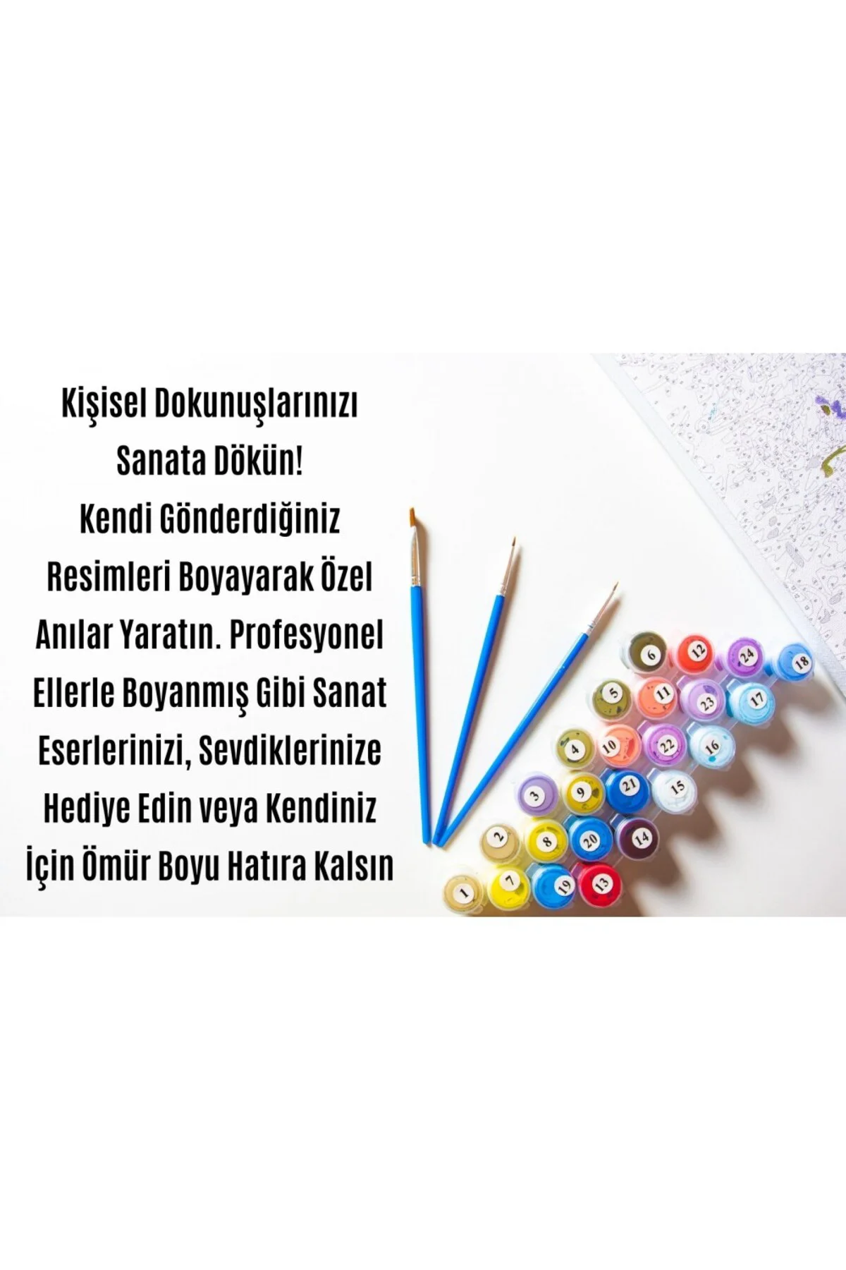 Kişiye Özel Sayılarla Boyama Seti 40 x 50 cm