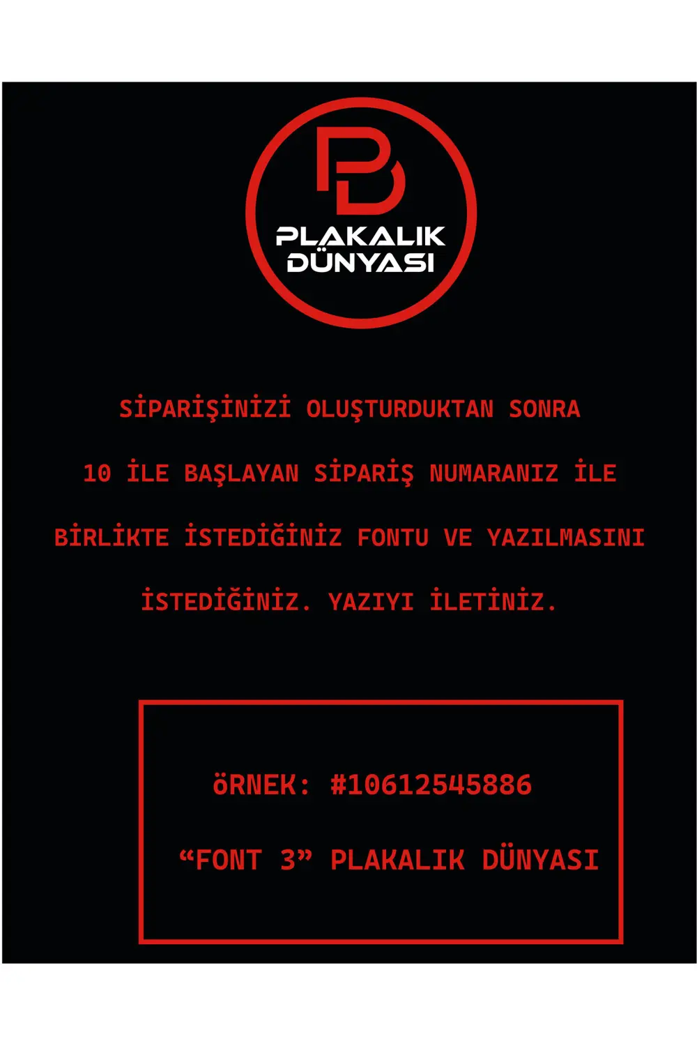 Kişiye Özel Siyah Pleksi Dubai Model Plakalık