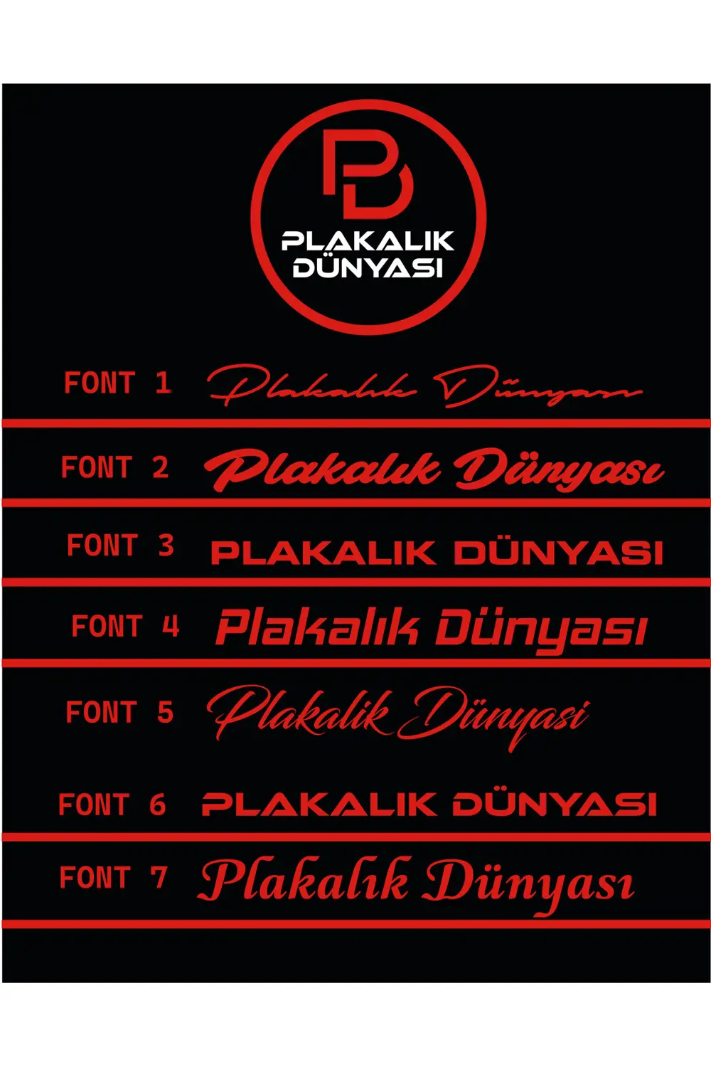 Kişiye Özel Siyah Pleksi Dubai Model Plakalık