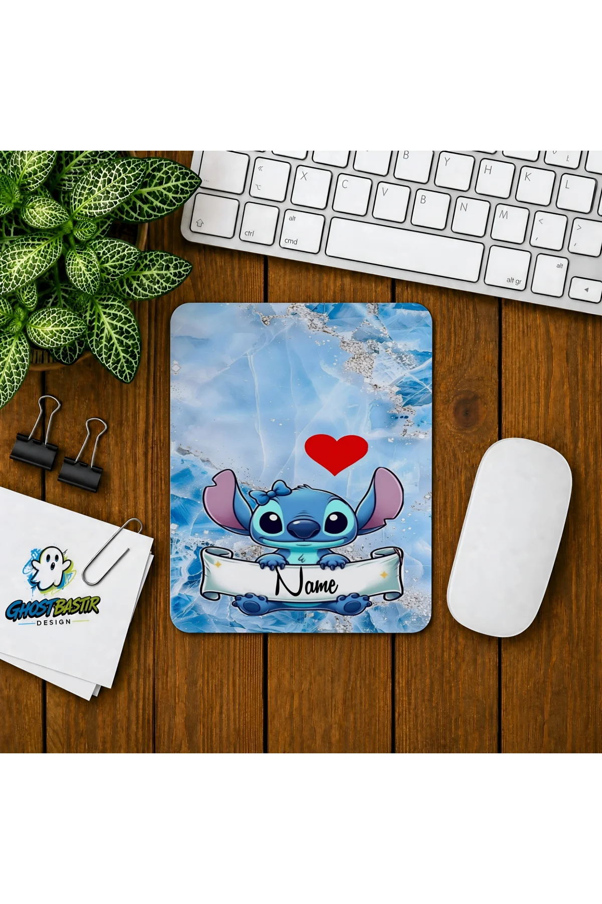 Kişiye Özel Stitch Baskılı Oyuncu Mousepad 0169