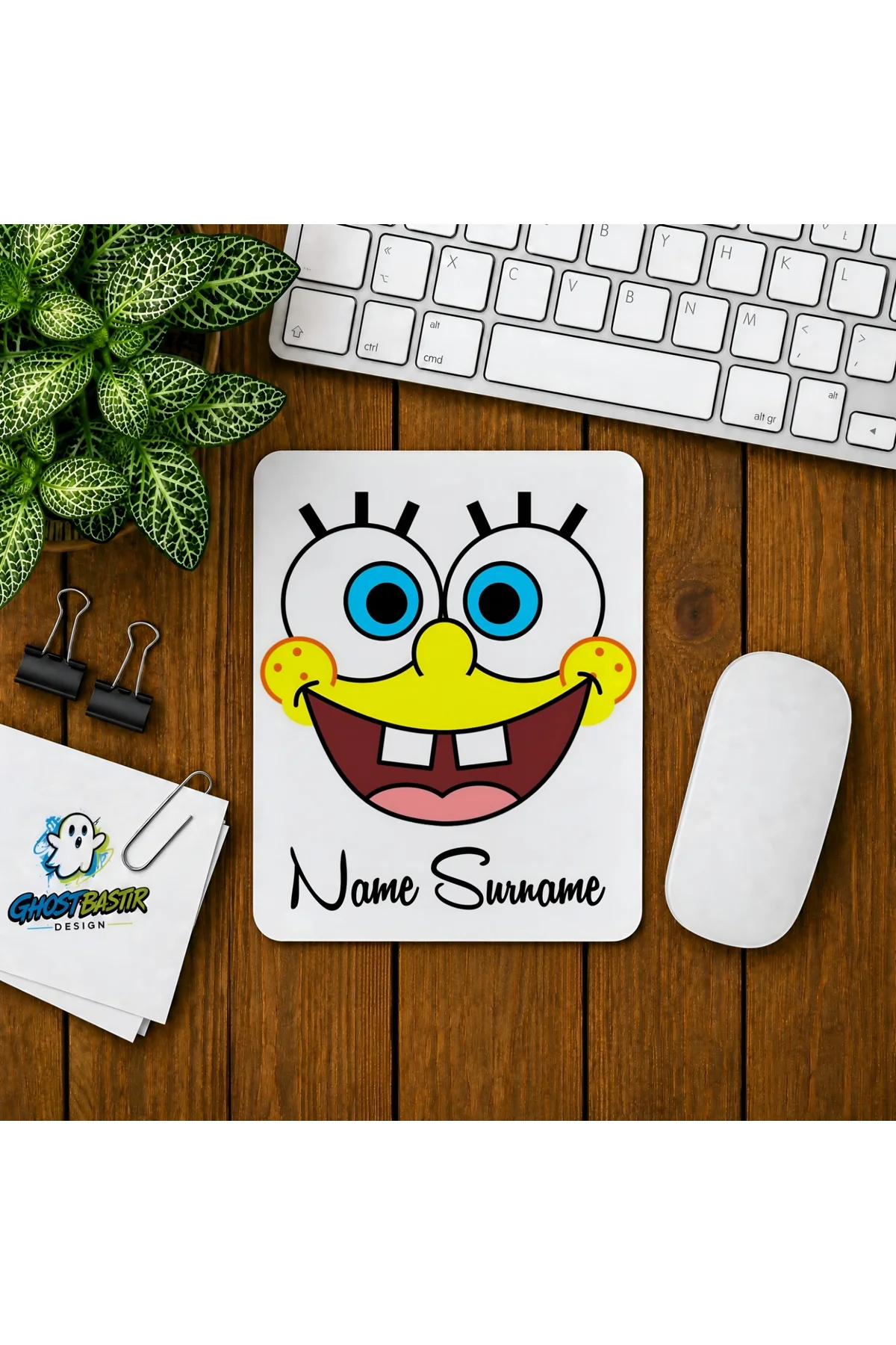 Kişiye Özel Sünger Bob Baskılı Oyuncu Mousepad 0170