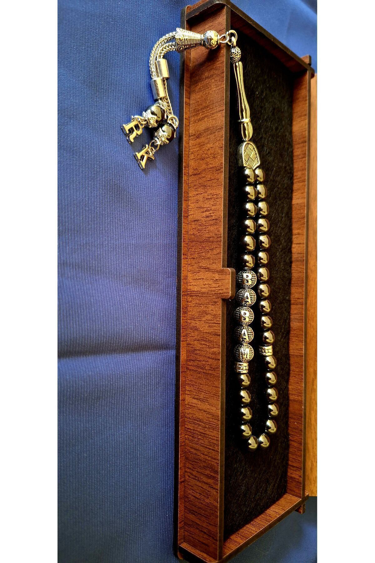 Arsin Kişiye Özel Tesbih Orijinal Hematit Taşından Doğal Tesbih