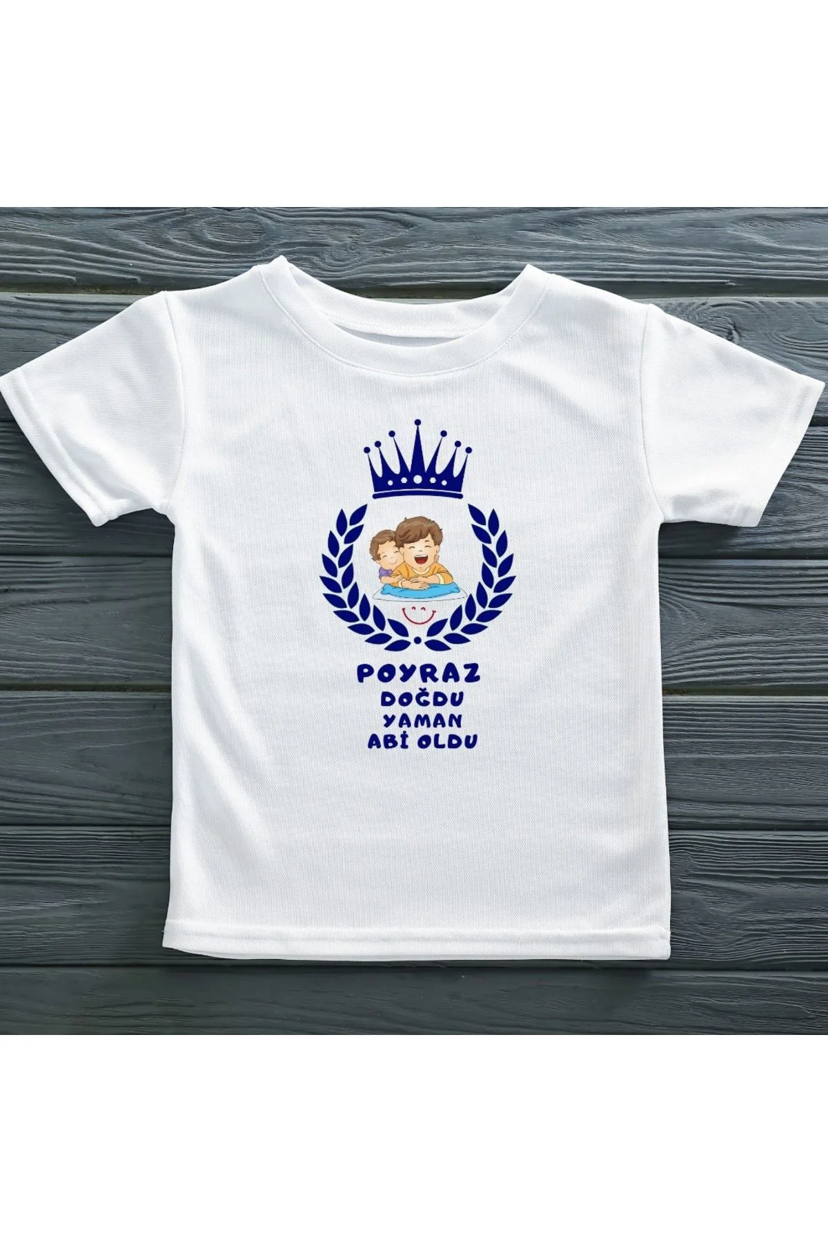 Kişiye Özel Tişört- Abla Abi Oldu yazılı