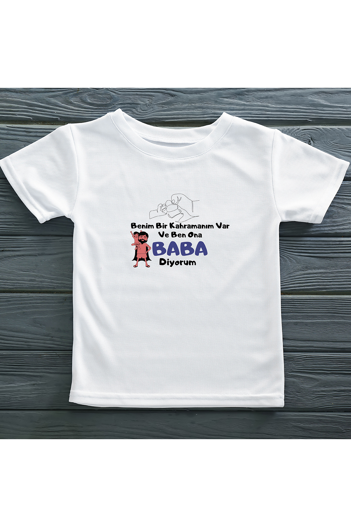 KİŞİYE ÖZEL TİŞÖRT BENİM BİR KAHRAMANIM VAR