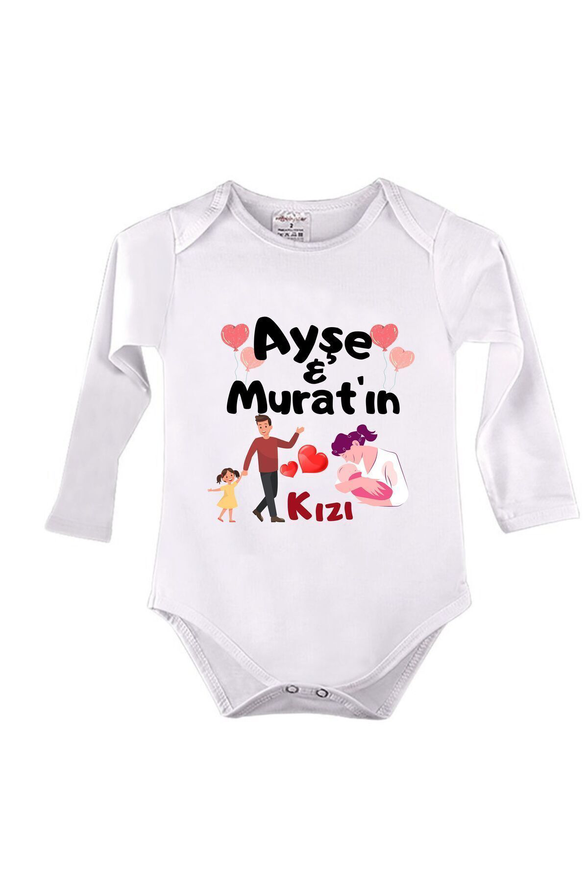 KİŞİYE ÖZEL ZIBIN ANNE BABA İSİM YAZILI KIZ