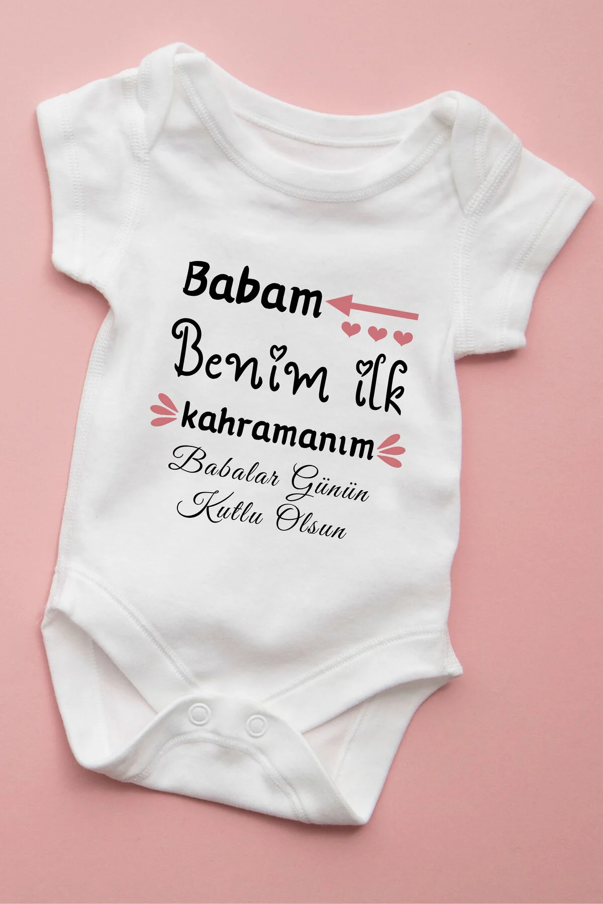 Kişiye Özel Zıbın Babam Benim İlk Kahramanım Yazılı