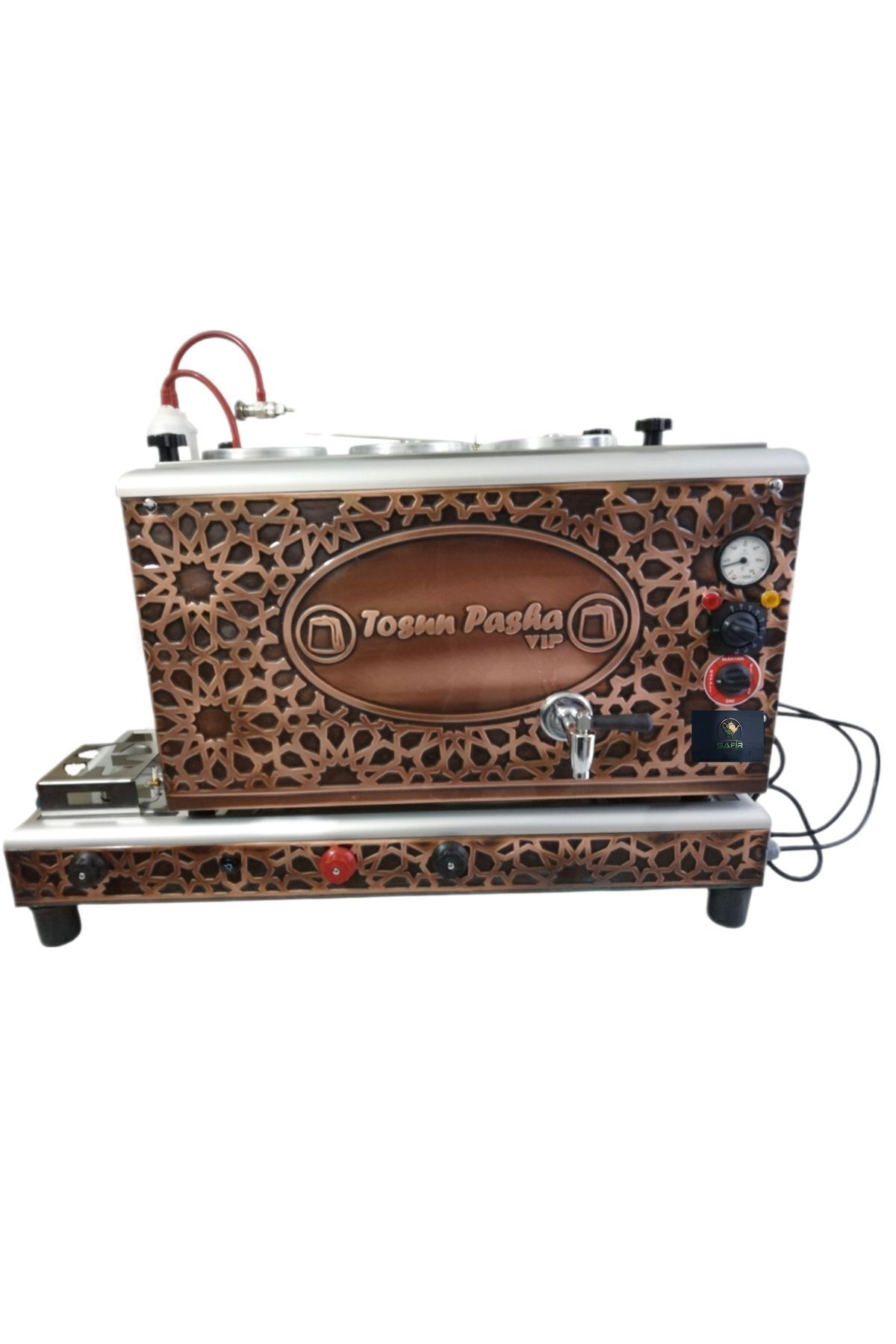 Kişiye Ve Firmaya Özel Isimli Logolu 3 Gözlü Bakır Çay Kazanı Tam