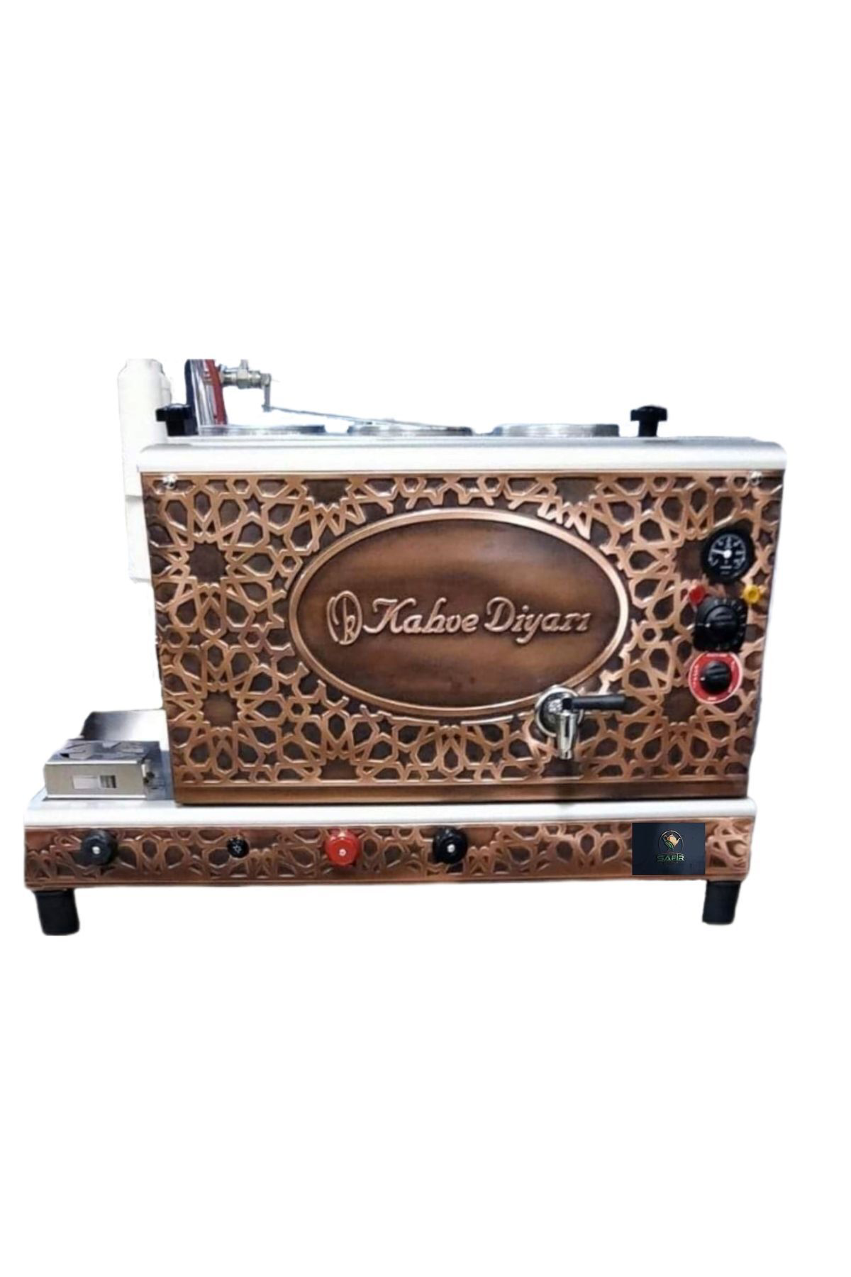 Kişiye Ve Firmaya Özel Isimli Logolu 3 Gözlü Bakır Çay Kazanı Tam