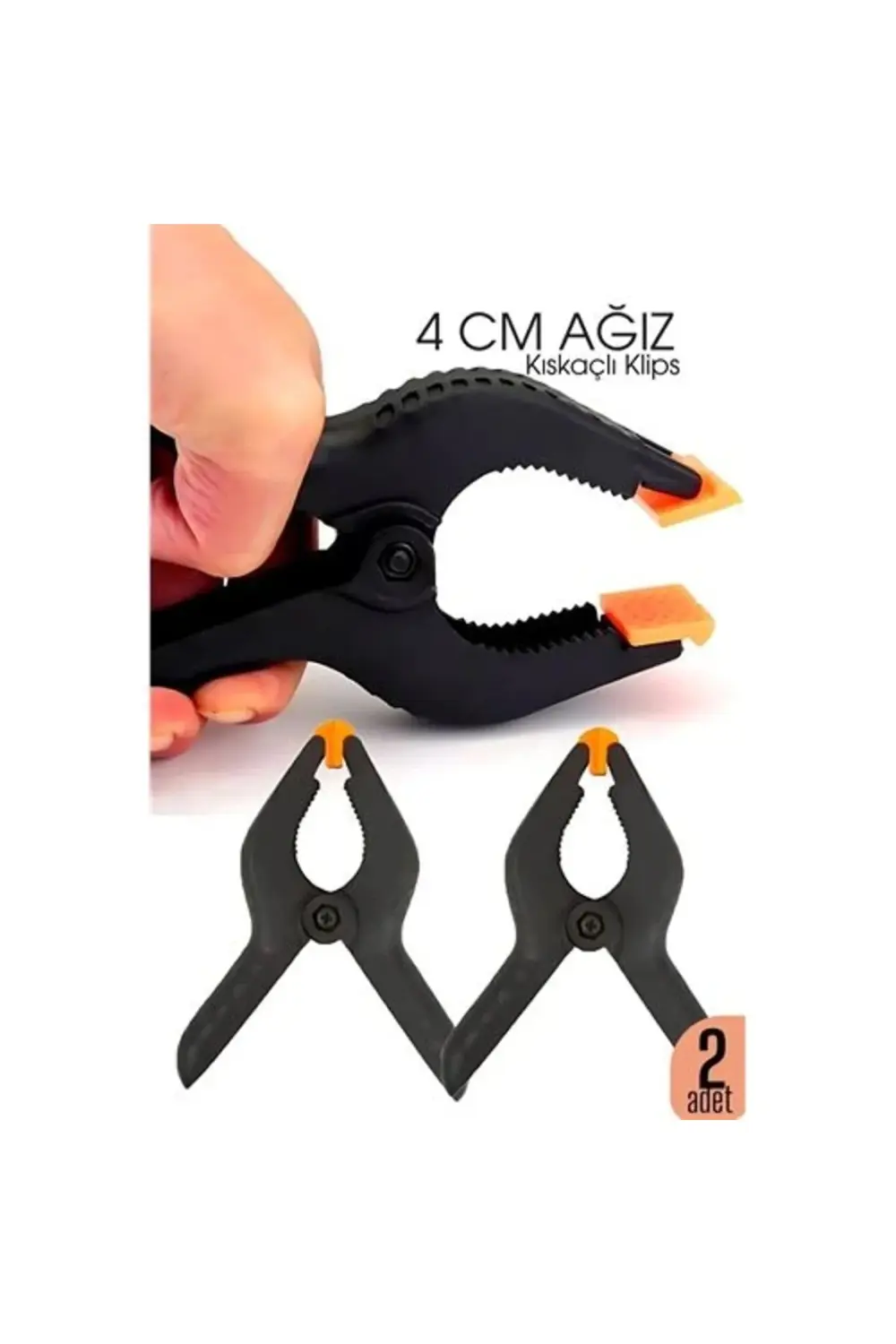 Kıskaç Klips Yaylı Işken ce Plastik Kelepçe Güçlü Mafsallı Çene 4