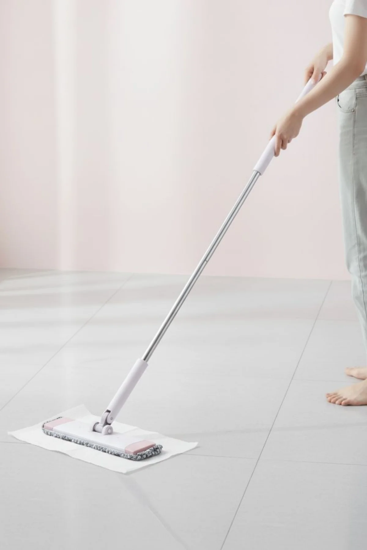 Kıskaçlı Temizlik Mopu, Hijyenik Çok Amaçlı Pratik Uzun Mop, Temi