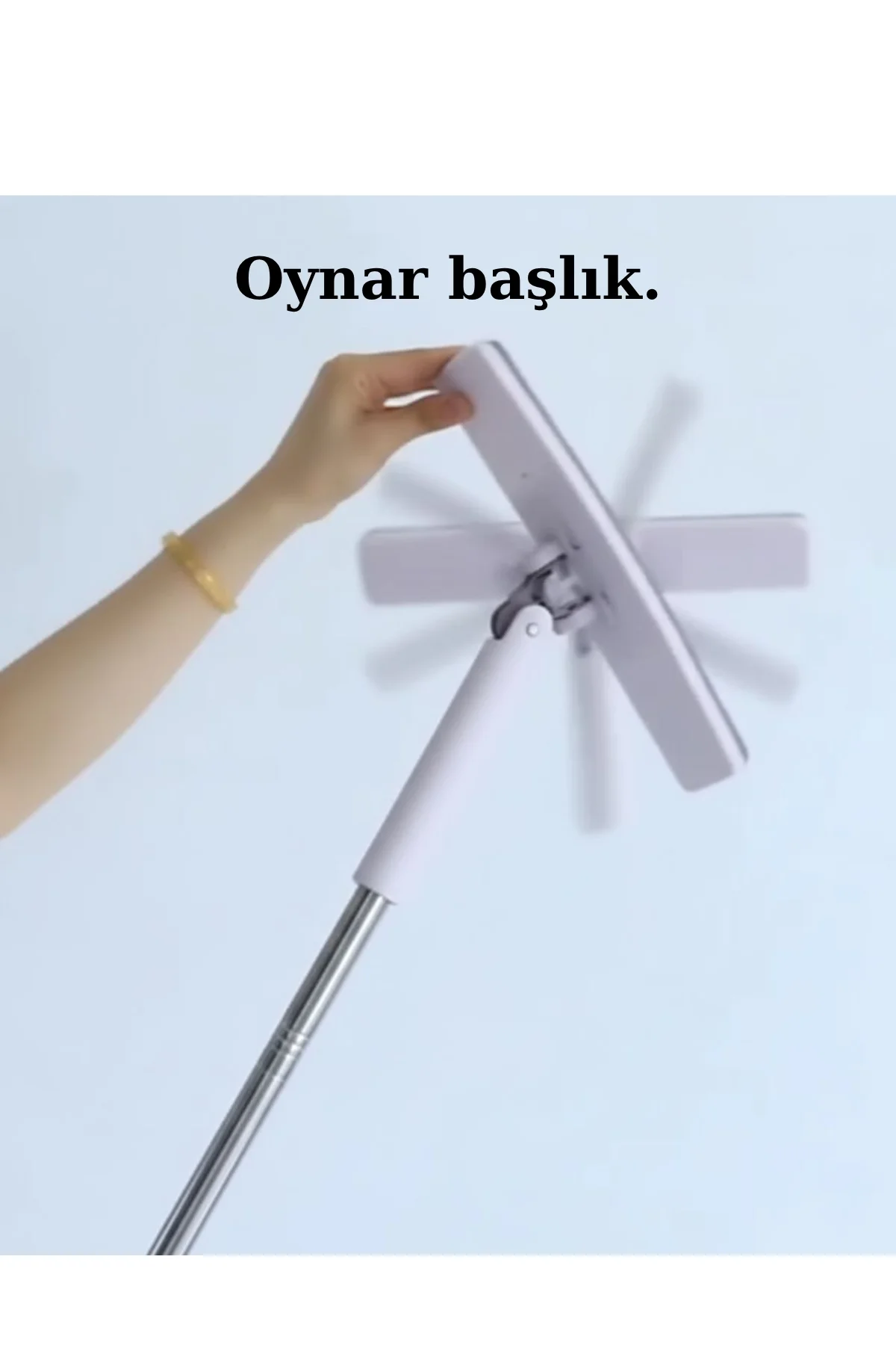 Kıskaçlı Temizlik Mopu, Hijyenik Çok Amaçlı Pratik Uzun Mop, Temi