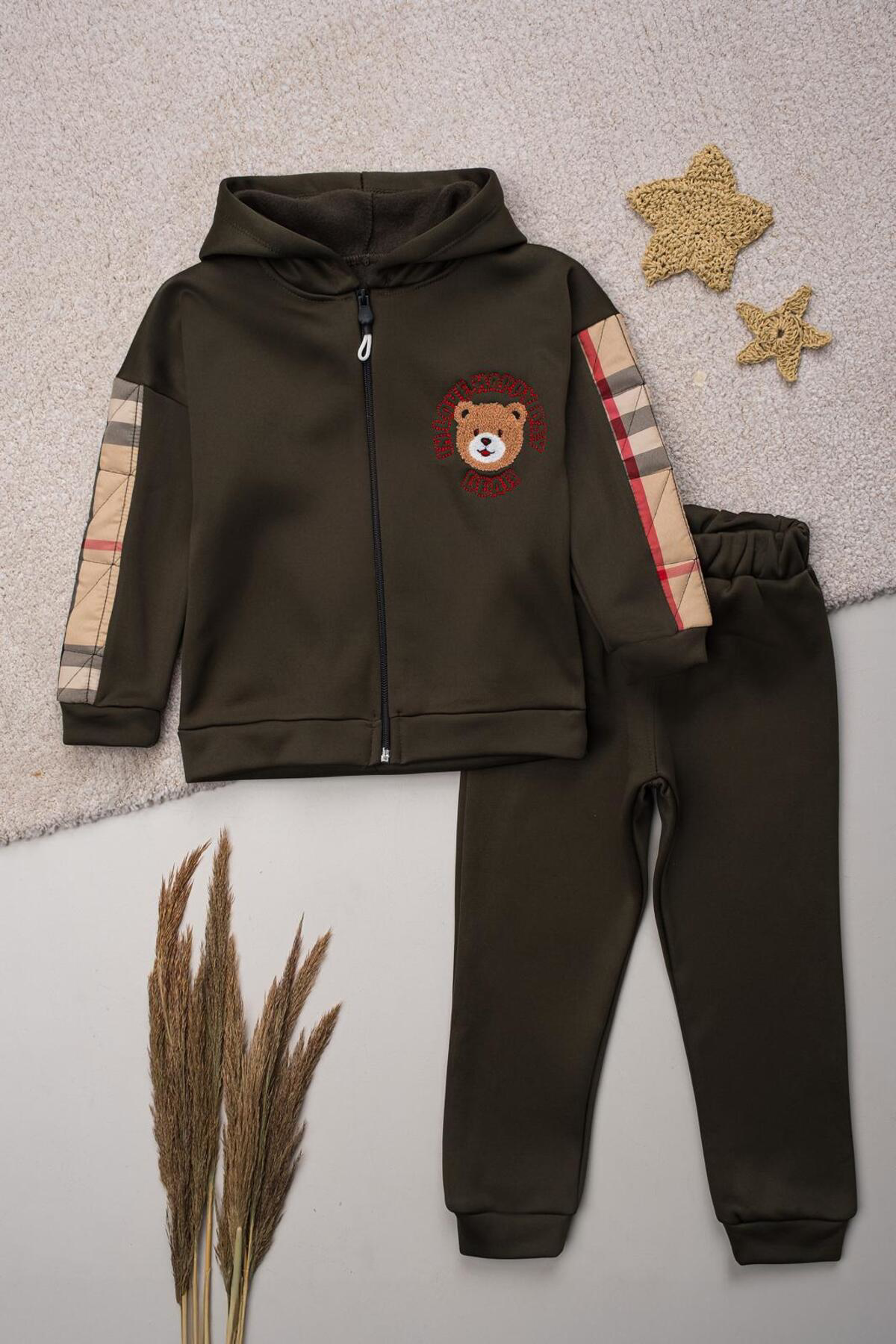 Oz Baby Kışlık Kapüşonlu Polar Astarlı Scuba Erkek Bebek Ve Çocuk Takımı