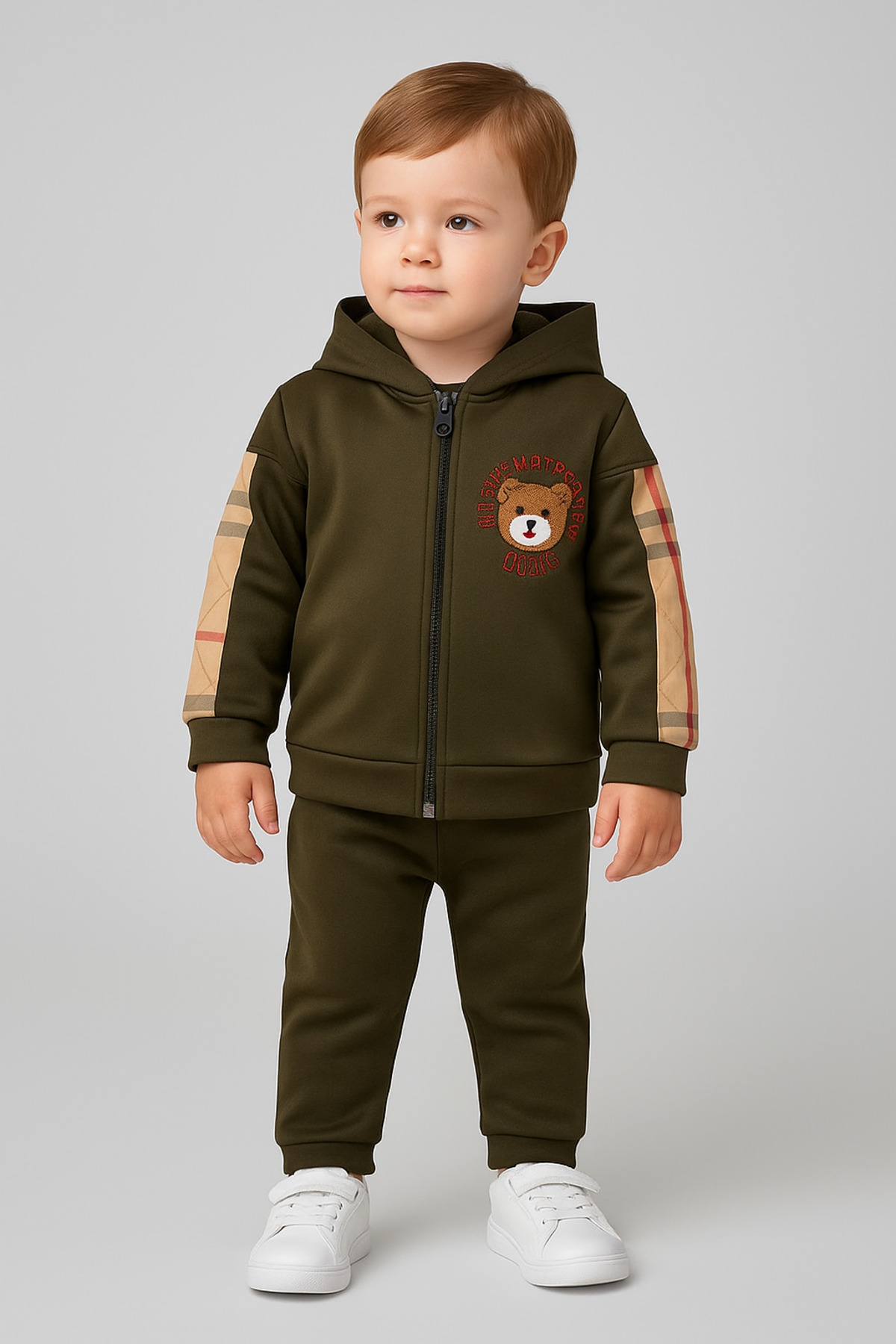 Oz Baby Kışlık Kapüşonlu Polar Astarlı Scuba Erkek Bebek Ve Çocuk Takımı