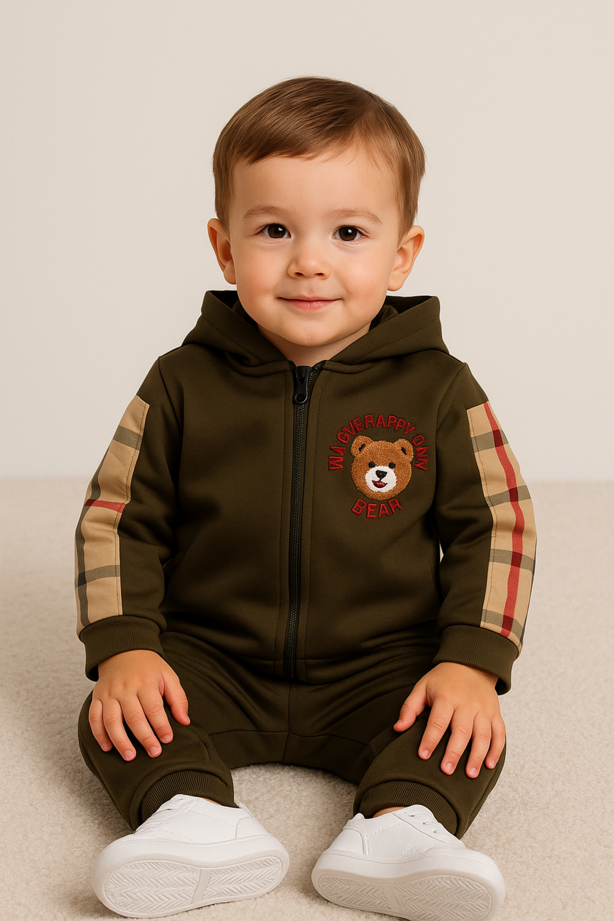 Oz Baby Kışlık Kapüşonlu Polar Astarlı Scuba Erkek Bebek Ve Çocuk Takımı