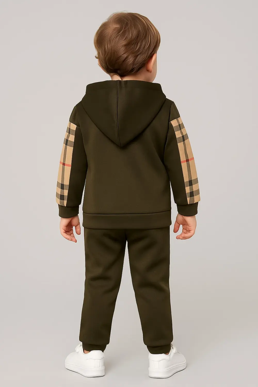 Kışlık Kapüşonlu Polar Astarlı Scuba Erkek Bebek ve Çocuk Takımı