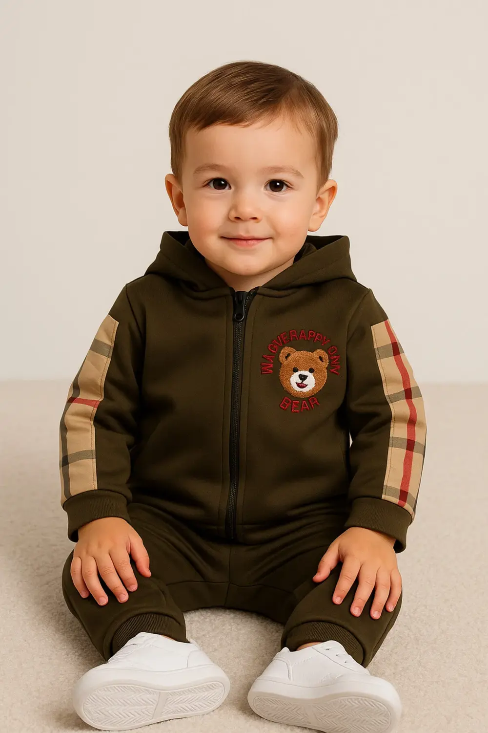 Kışlık Kapüşonlu Polar Astarlı Scuba Erkek Bebek ve Çocuk Takımı