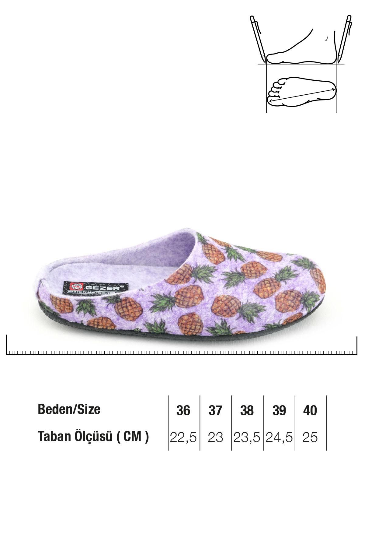 Kışlık Keçe Çıkarılabilir Iç Taban Ev Bahçe Kadın Terlik