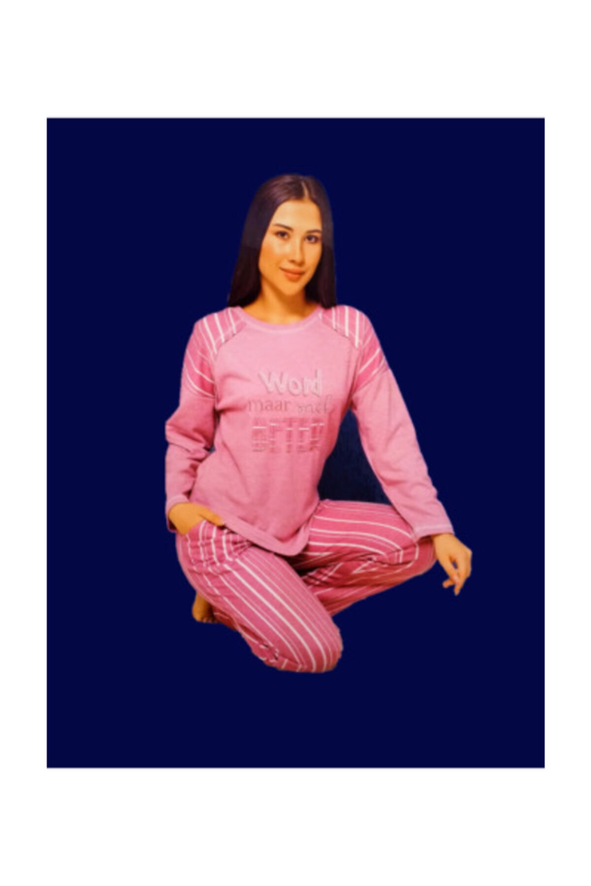 Kışlık Pijama Takımı Gül Kurusu
