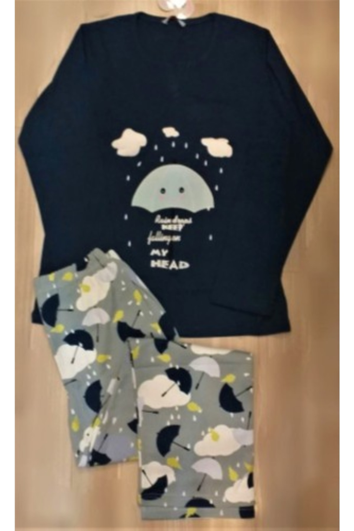 Kışlık Pijama Takımı Lacivert