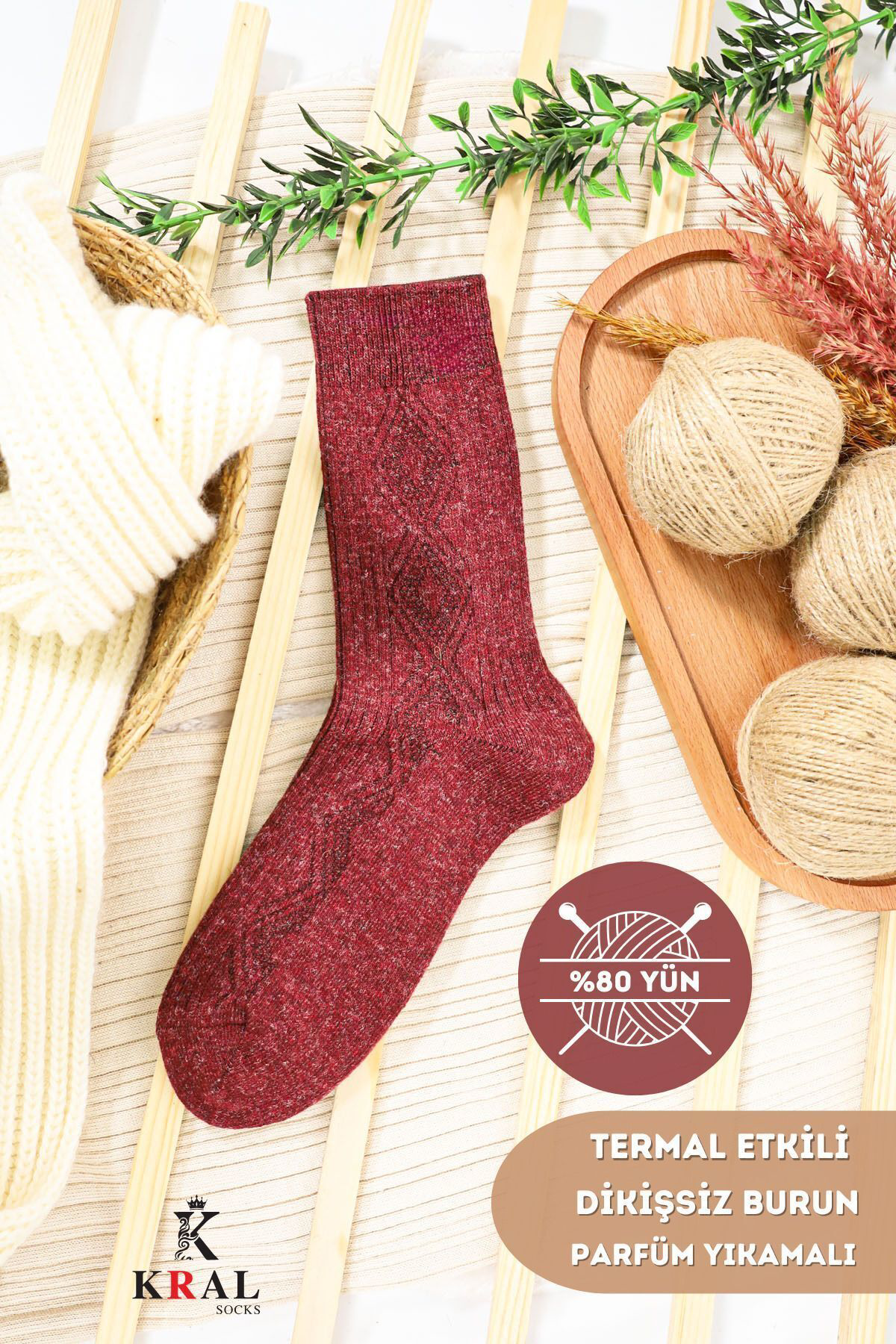 Kışlık Yün Çorap 5 'li Lambswool (KUZU YÜNLÜ) Kadınlar Için Dikiş Kışlık Yün Çorap 5 'li Lambswool (KUZU YÜNLÜ) Kadınlar Için Dikiş