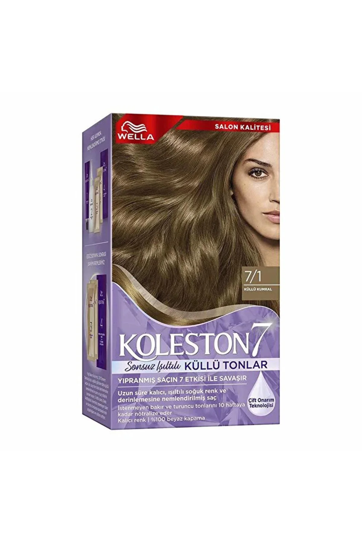 KİT SAÇ BOYASI & NO: 7/1 KÜLLÜ KUMRAL