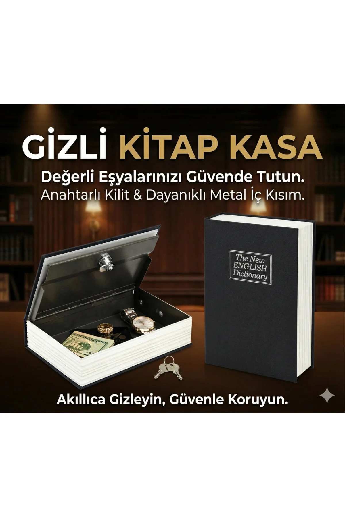 Kitap Görünümlü Gizli Kasa - Görsel 5