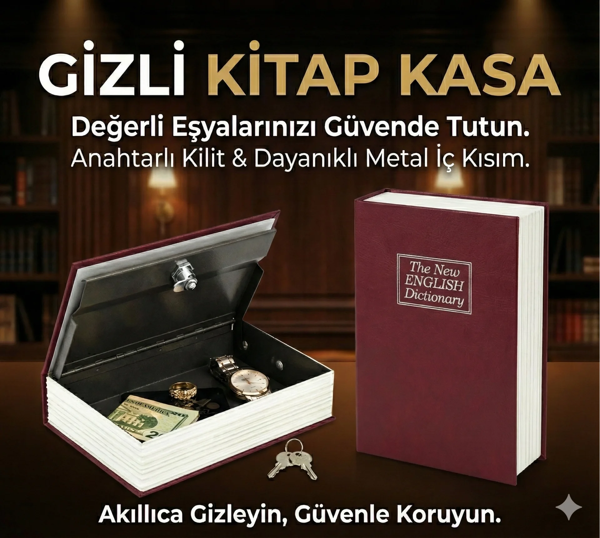 Kitap Görünümlü Gizli Kasa Kitap Görünümlü Gizli Kasa
