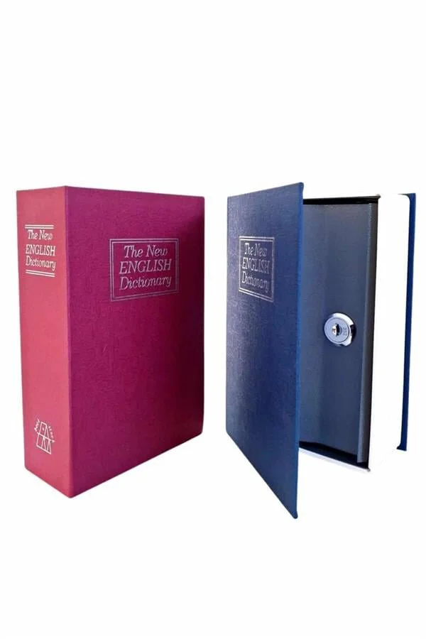 Kitap Görünümlü Gizli Kasa - Anahtarlı Büyük Boy Para Kasası ve Sözlük Tasarımı