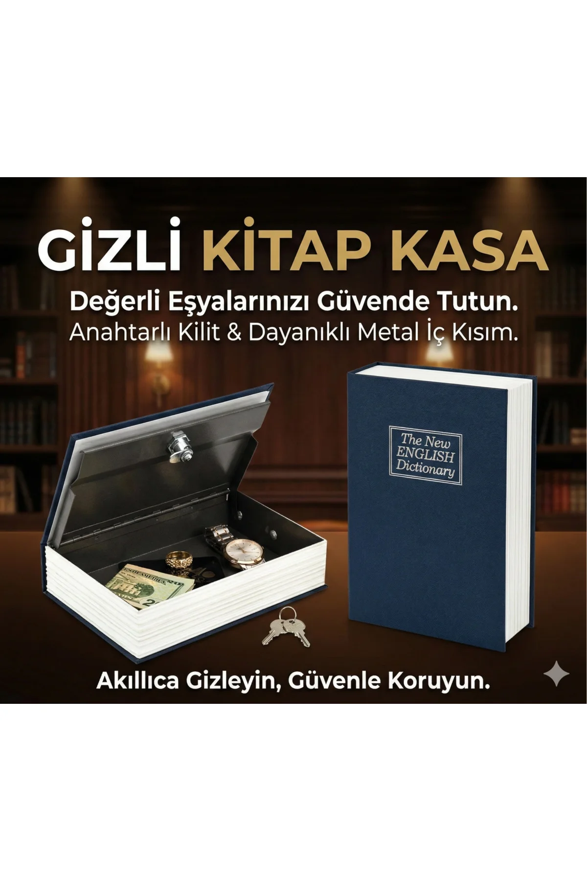 Kitap Görünümlü Gizli Kasa - Görsel 4