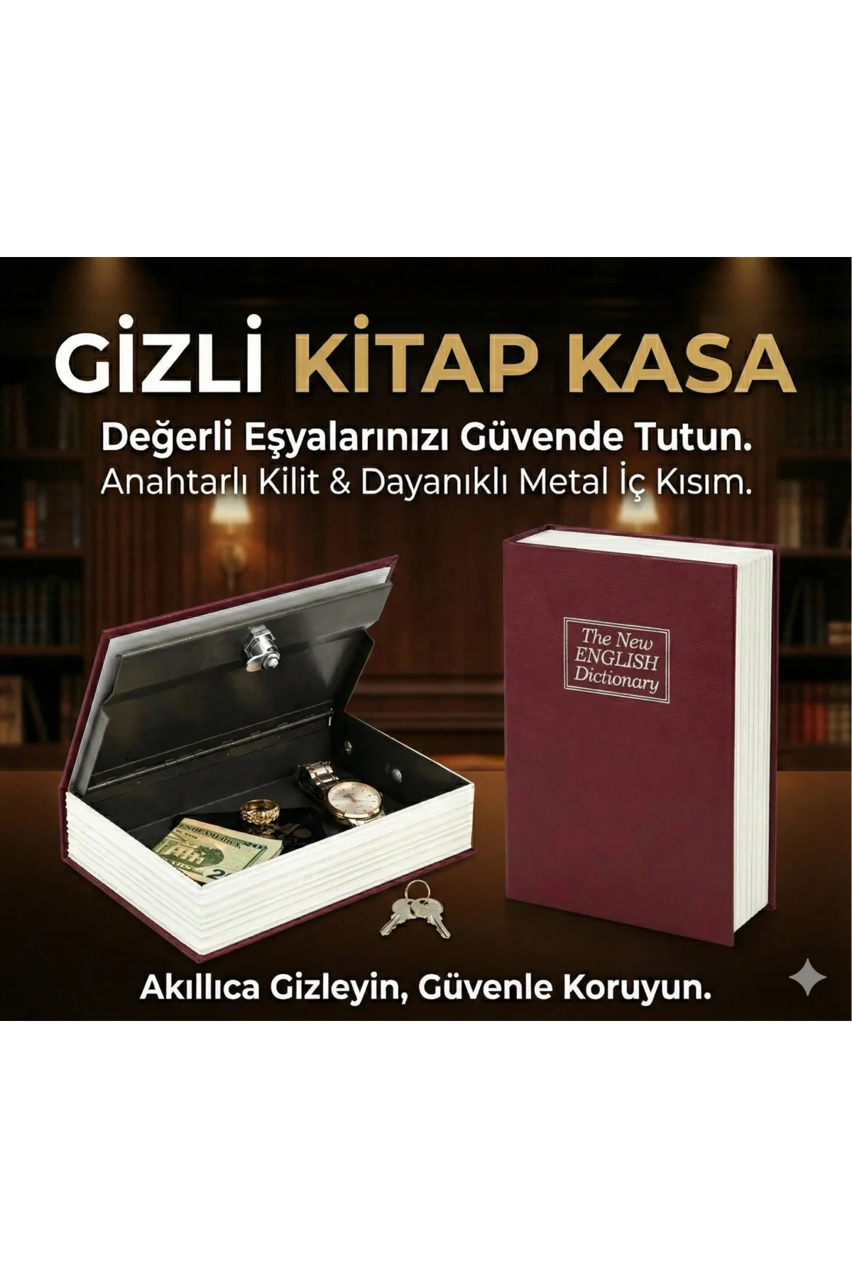 Kitap Görünümlü Gizli Kasa - Görsel 2