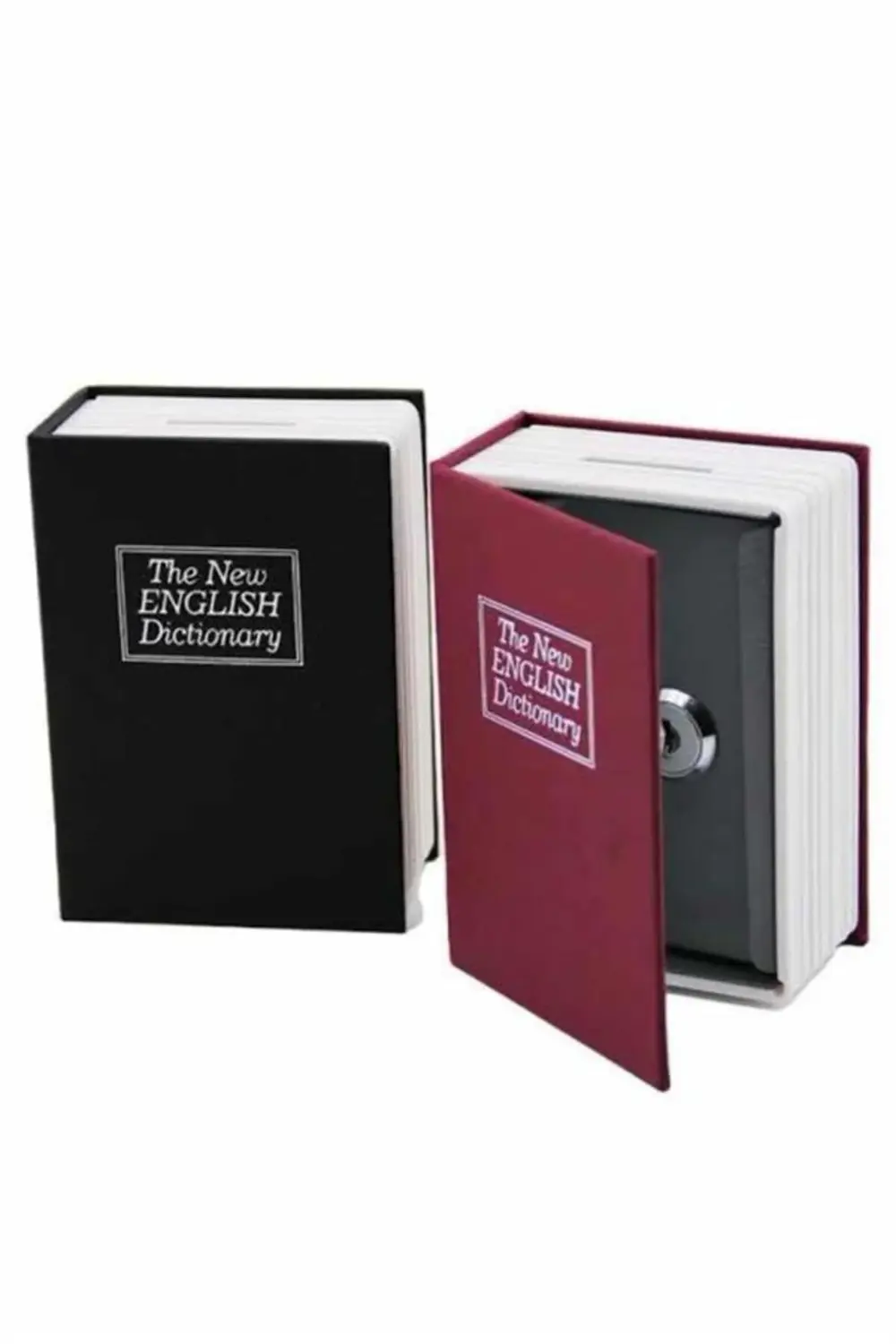 Kitap Görünümlü Gizli Kasa Büyük Boy Anahtarlı Kilitli Para Kasas