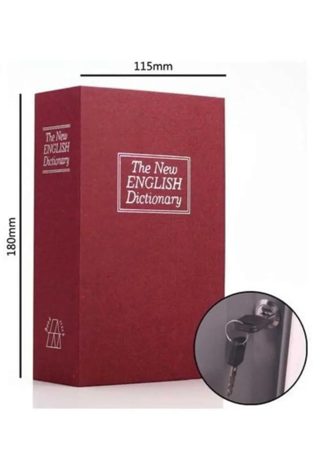 Kitap Görünümlü Gizli Kasa Büyük Boy Anahtarlı Kilitli Para Kasas