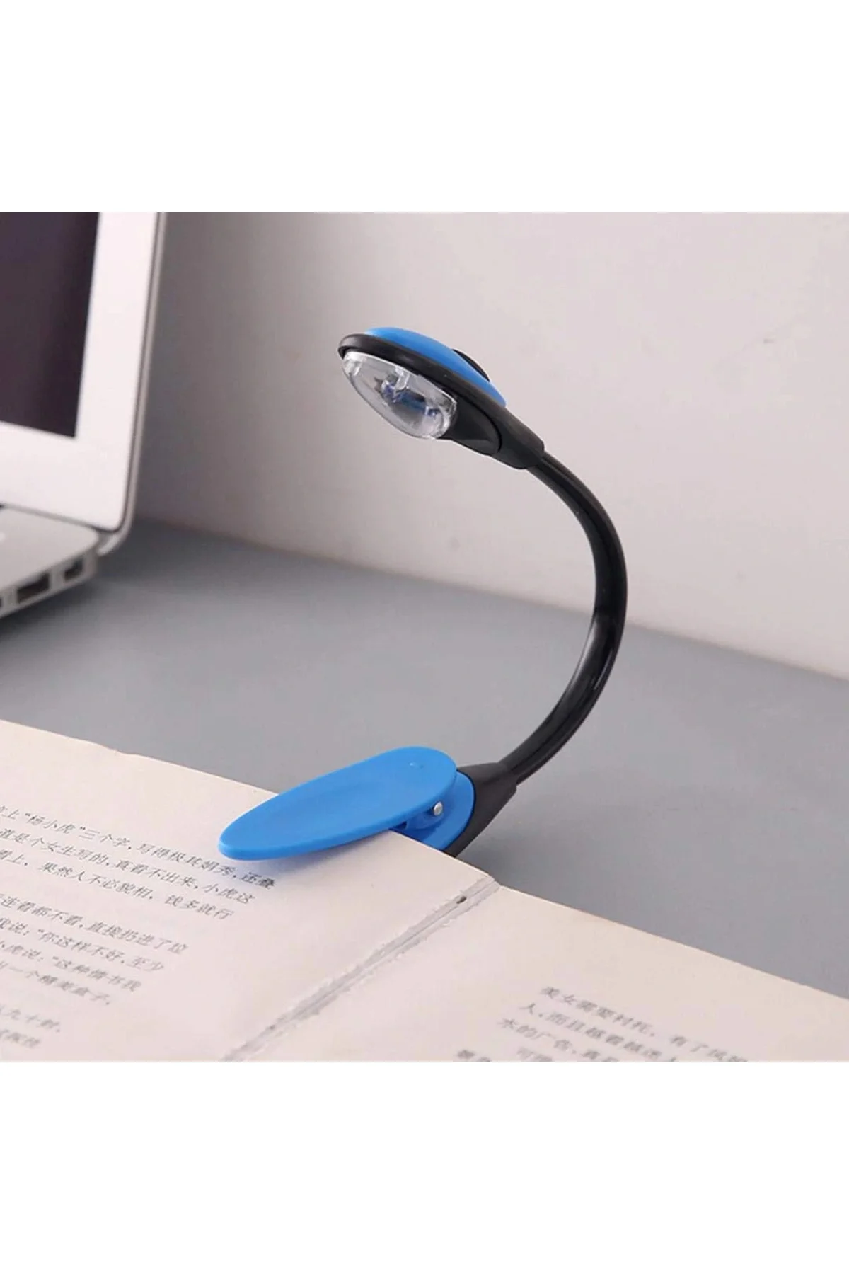 Kitap Okuma Işığı Led Booklight Kıskaçlı Pilli Model Led Işık - Görsel 2