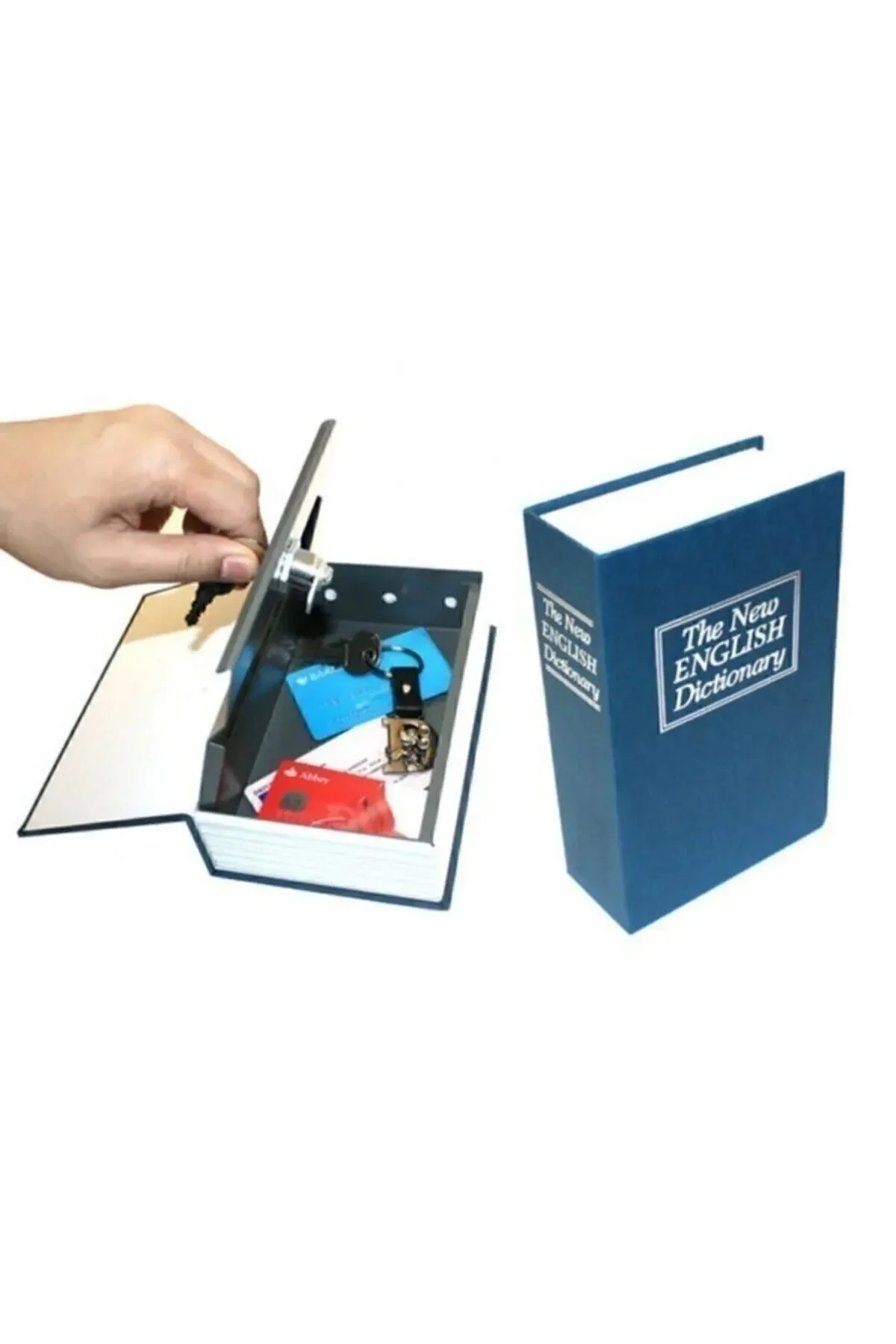 Kitap şeklinde gizli kasa kumbara İngilizce sözlük görünümlü dekoratif ürün - Hobi &amp; Eğlence