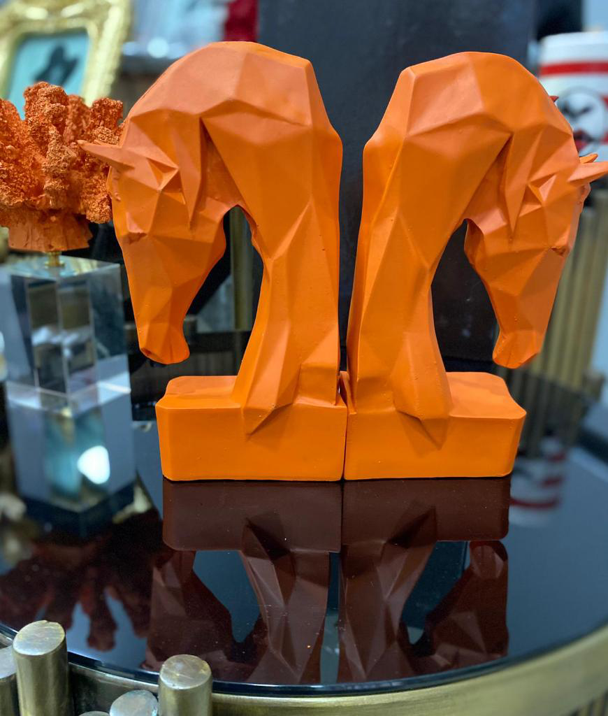 Mirsa Global Kitap Tutucu Kübik At Figürlü 2 Li ( Polyester)