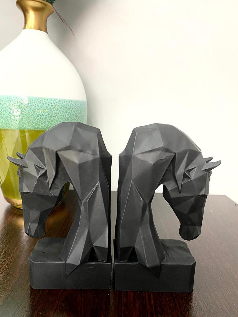 Mirsa Global Kitap Tutucu Kübik At Figürlü 2 Li ( Polyester)