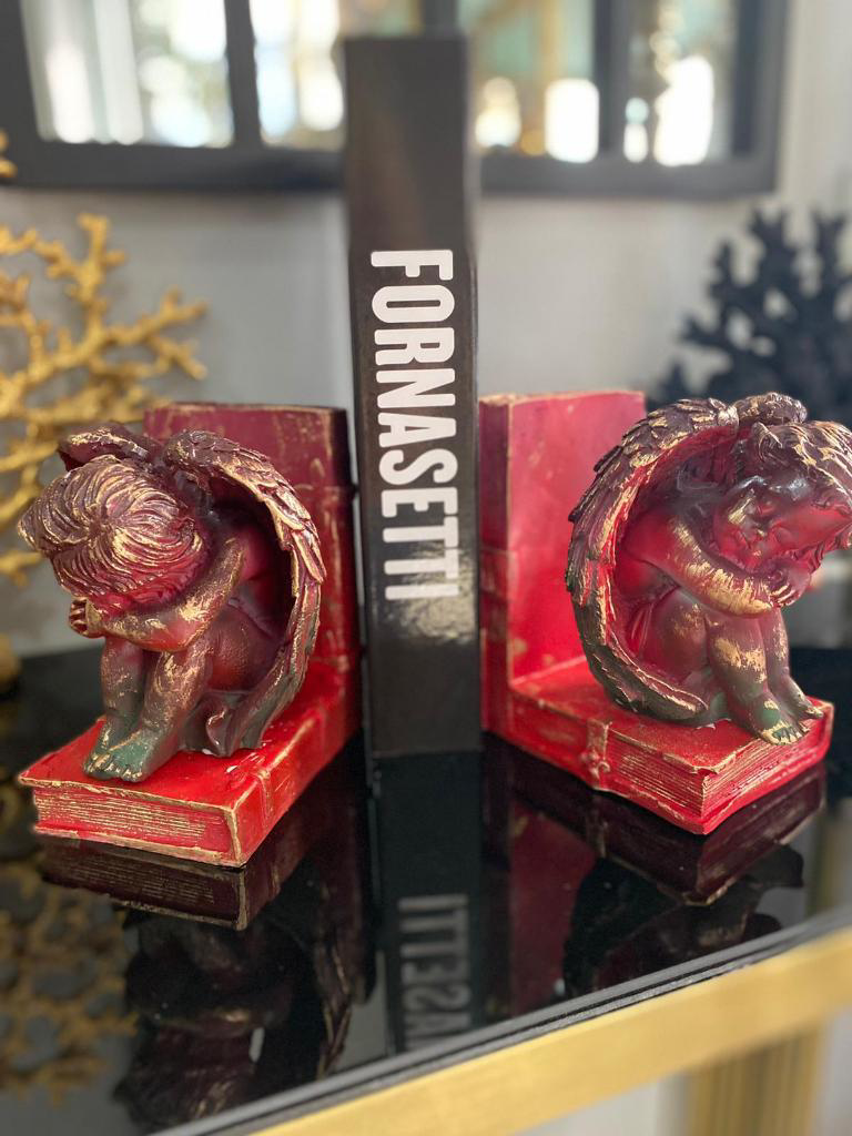 Mirsa Global Kitap Tutucu Melek Biblo Tasarımlı