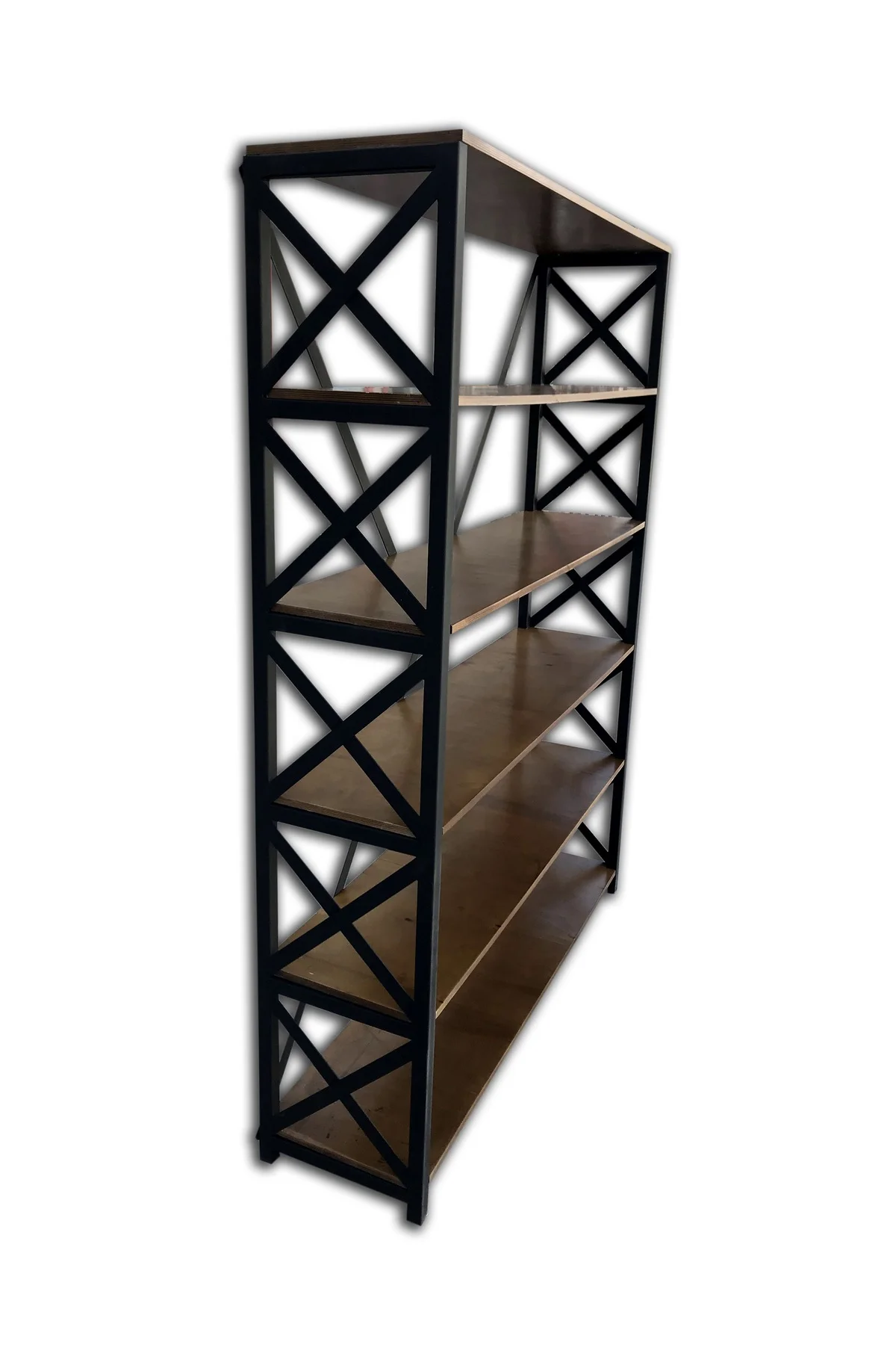 Kitaplık 13725 Metal ÇAPRAZ Model MDF demonte Raf Parlak SİYAH Demonte El Yapım Kitaplık 13725 Metal ÇAPRAZ Model MDF demonte Raf Parlak SİYAH Demonte El Yapım - Görsel 3