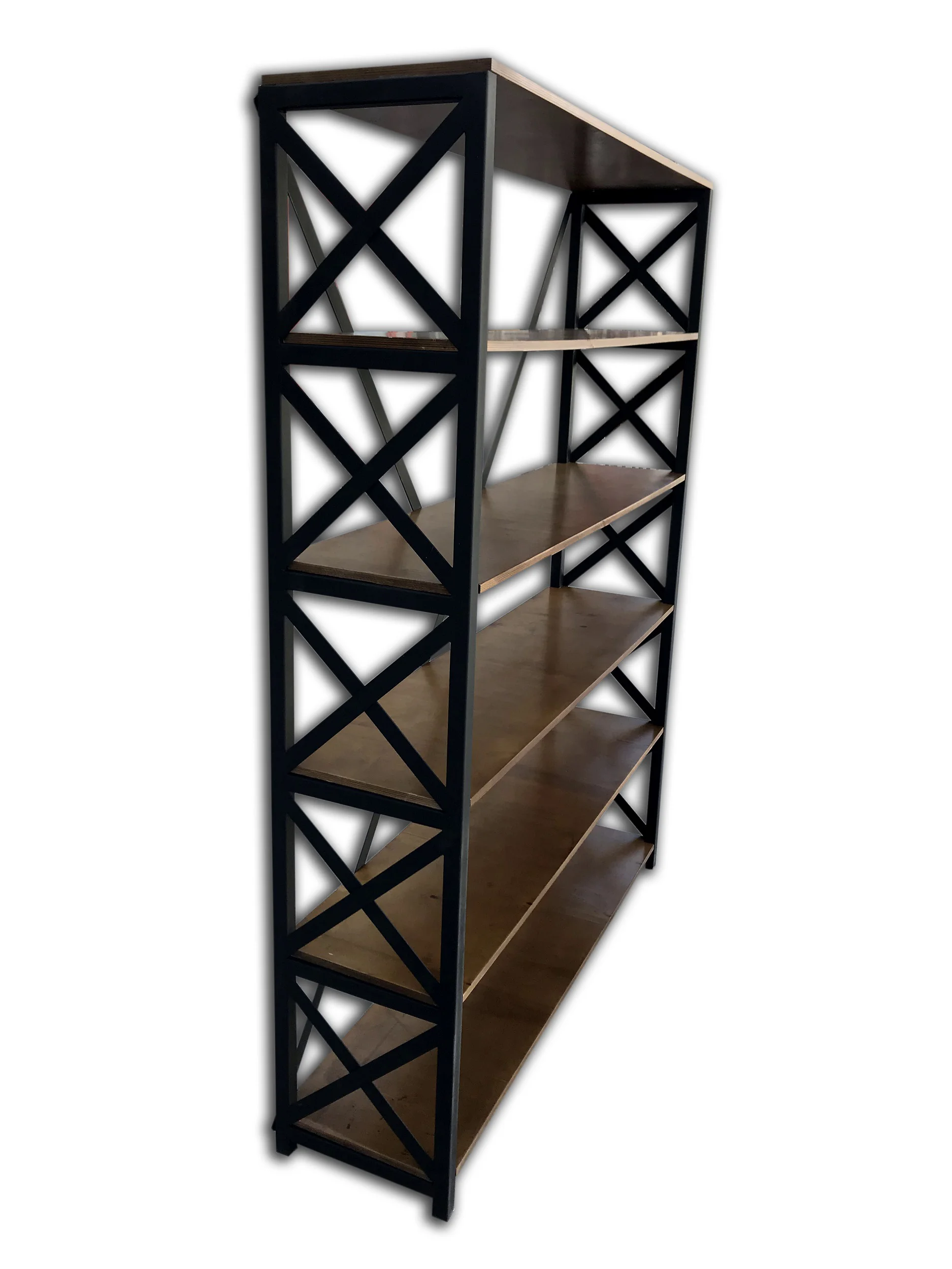 Kitaplık 13725 Metal ÇAPRAZ Model MDF demonte Raf Parlak SİYAH Demonte El Yapım Fiyatı, Yorumları ve Özellikleri